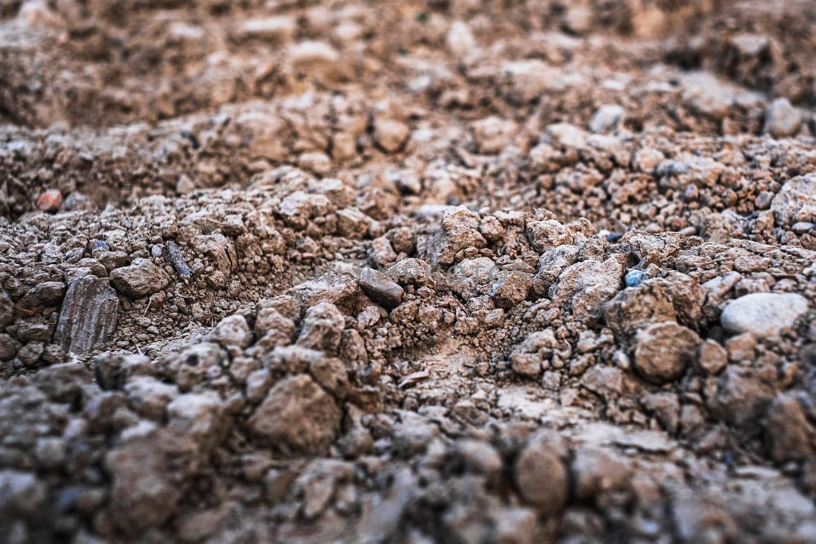 Brown plowed soil texture background.Close up. Fertile land