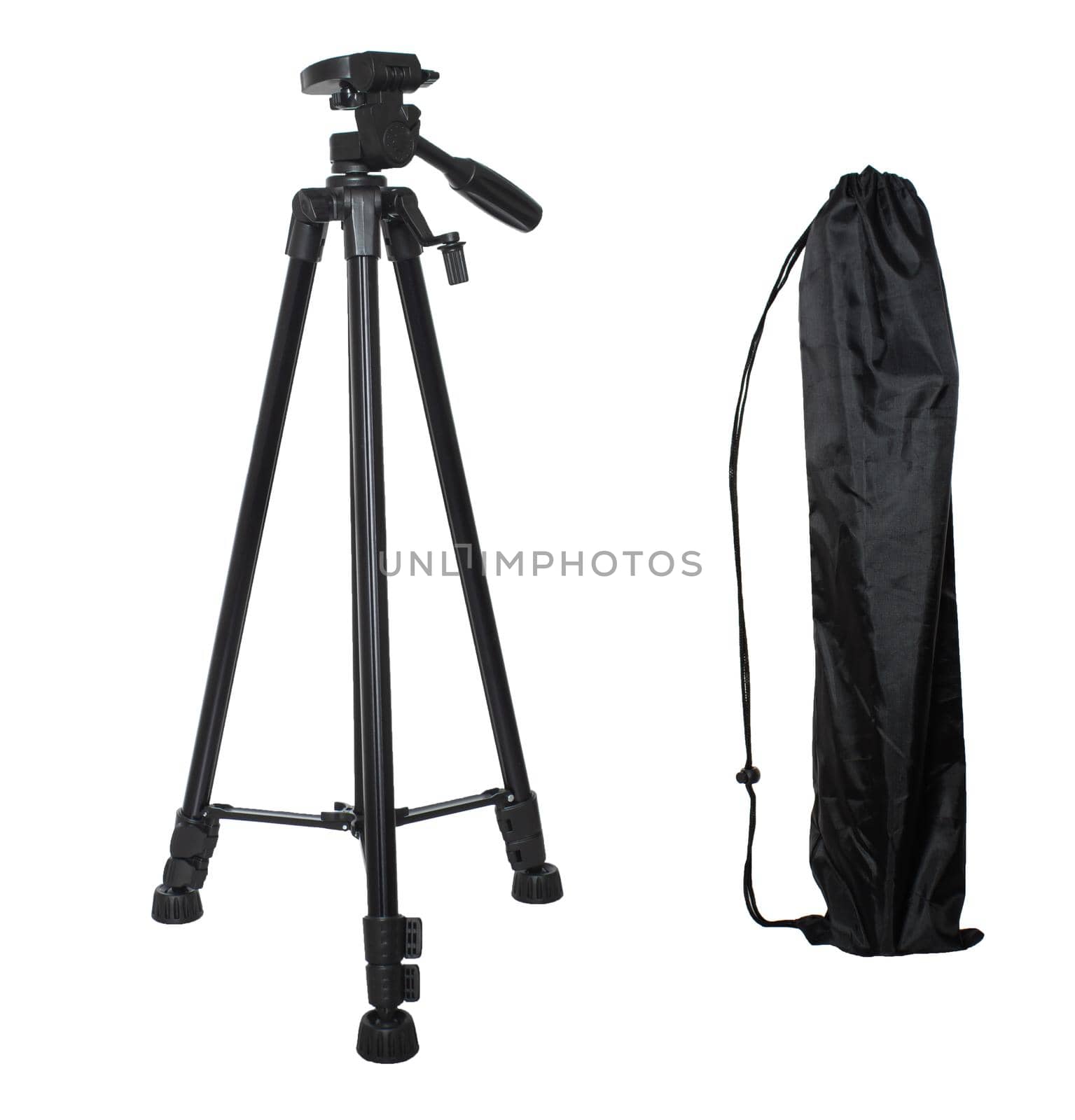 tripod for phone, camera isolated on white background