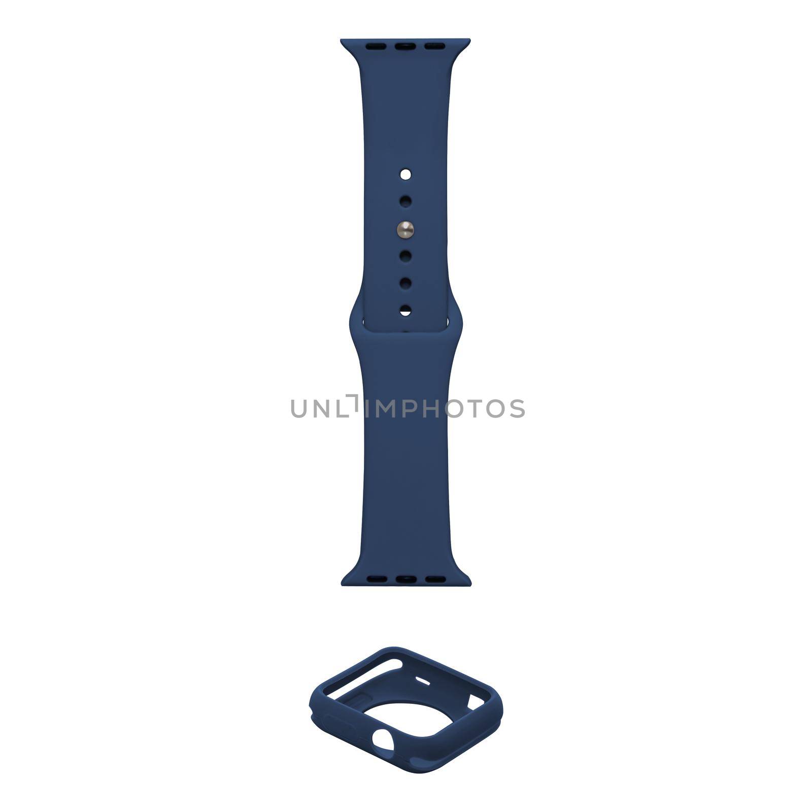 silicone strap for smart watches, on a white background in isolation by A_A