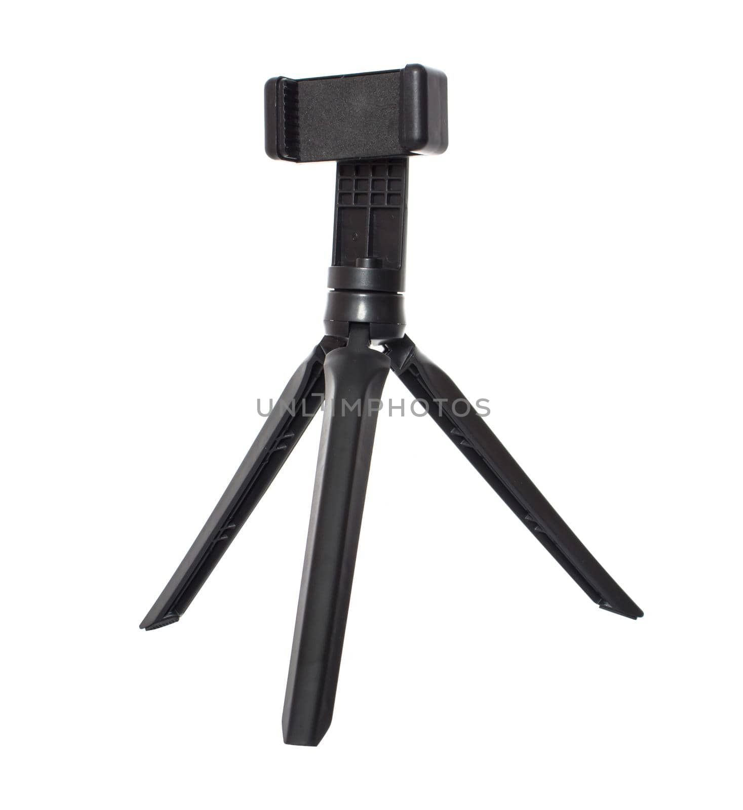 tripod for phone, mini tripod for selfie isolated on white background