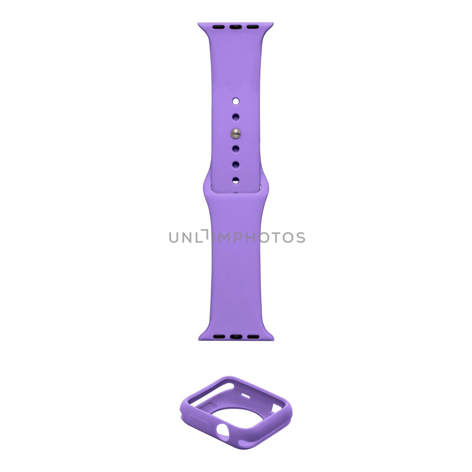 silicone strap for smart watches, on a white background in isolation by A_A