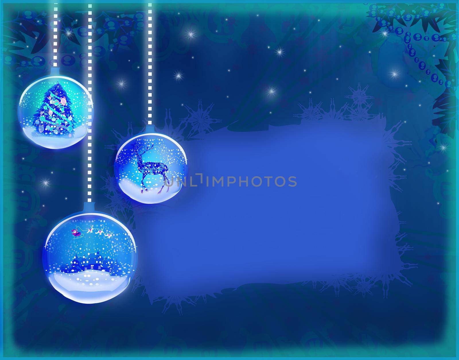 elegant christmas background with baubles by JackyBrown
