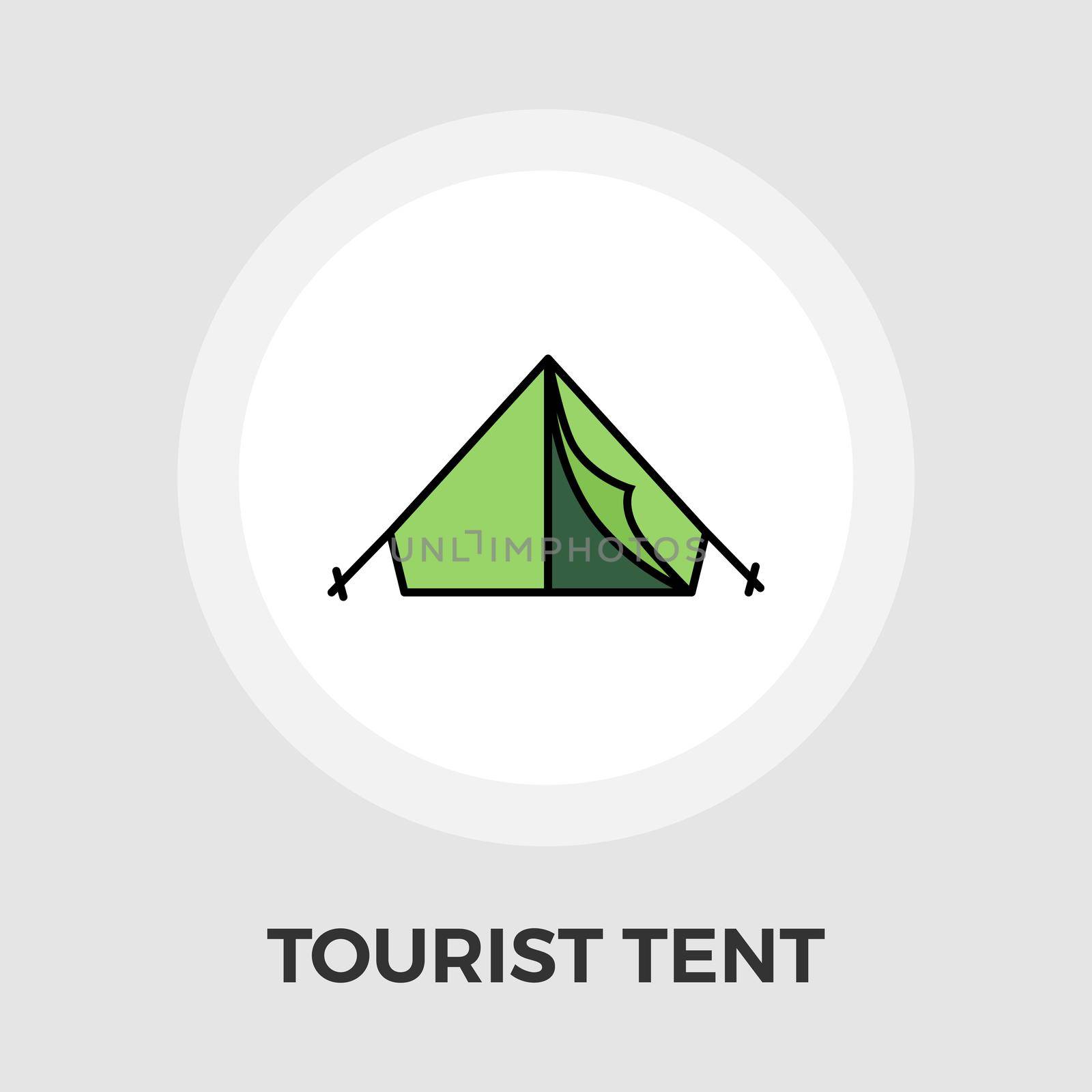 Tourist Tent Icon . Flat icon isolated on the white background. Editablefile. illustration.
