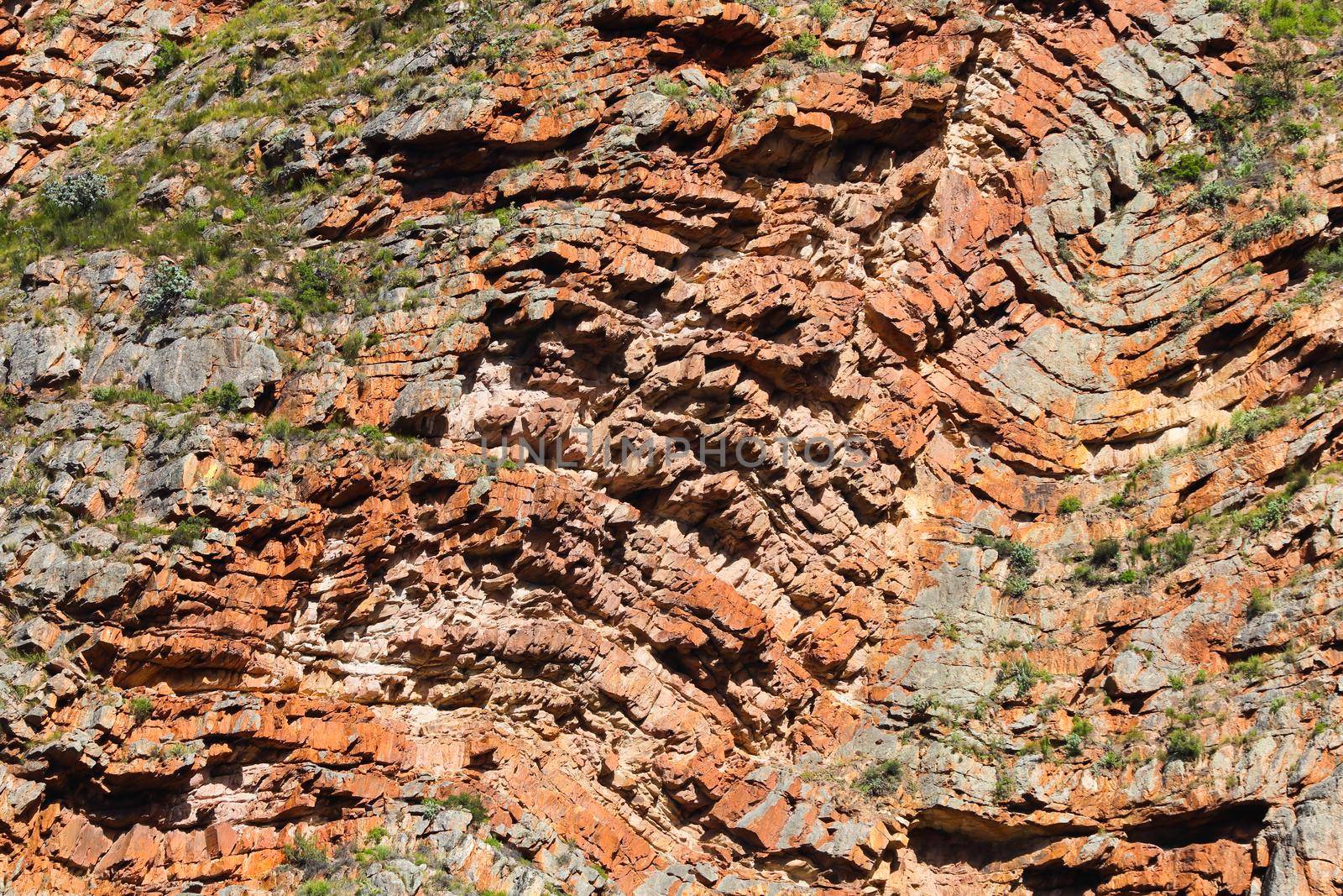 Natural Flowing Cliff Rock Face Strata Lines by jjvanginkel