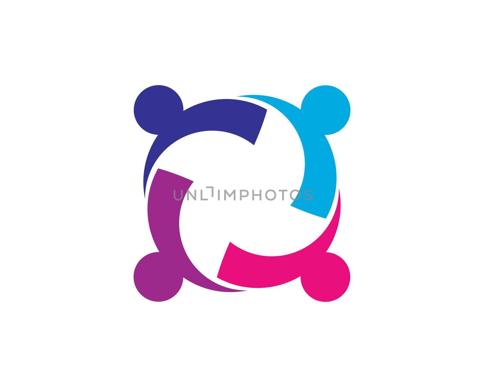 Adoption and community care Logo template vector icon