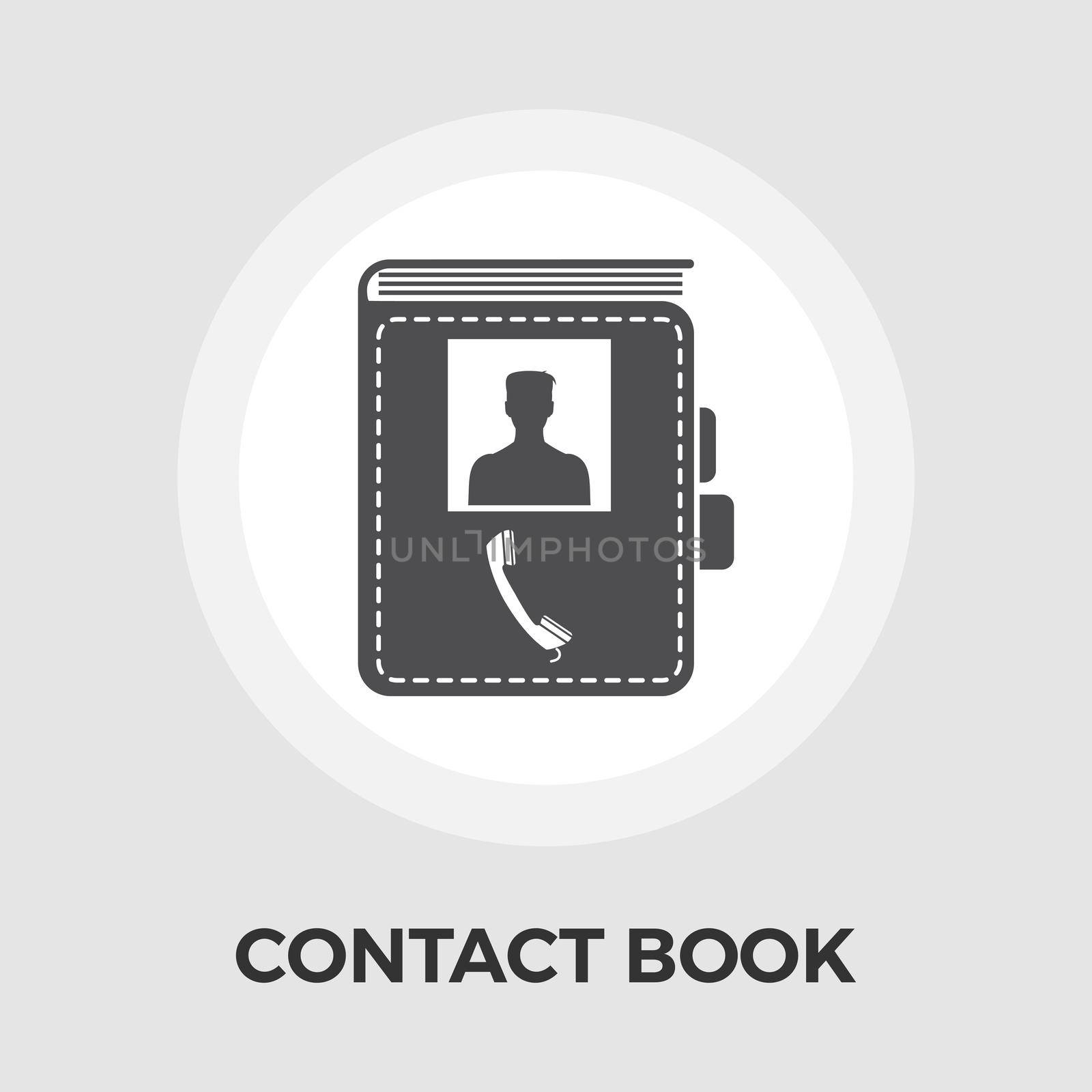 Contact book flat icon by smoki