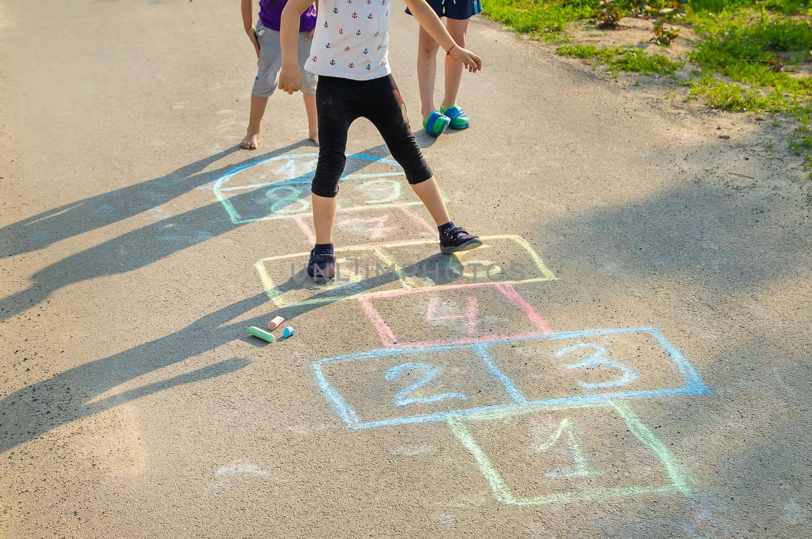 street children's games in classics. Selective focus. by yanadjana