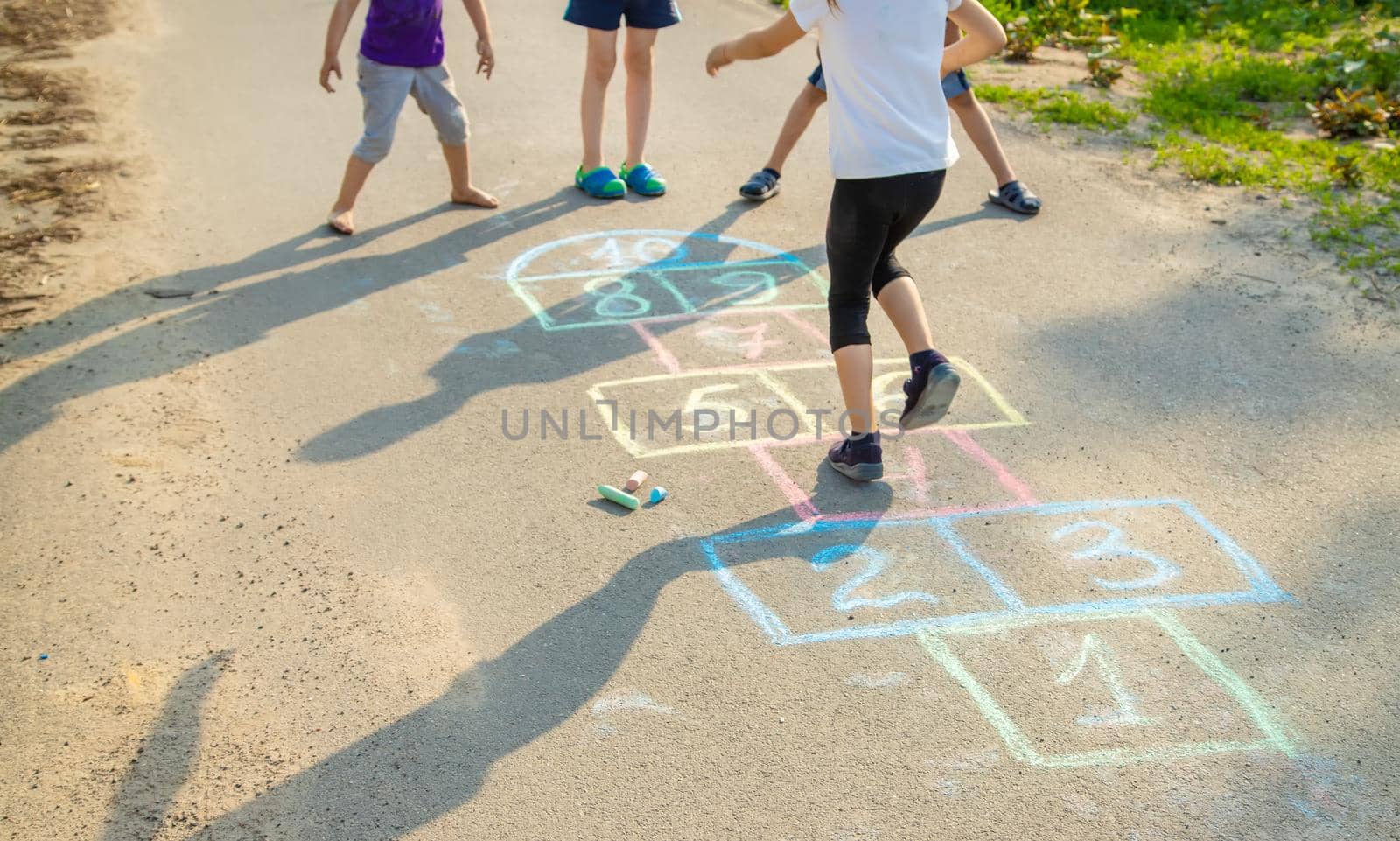 street children's games in classics. Selective focus. nature.