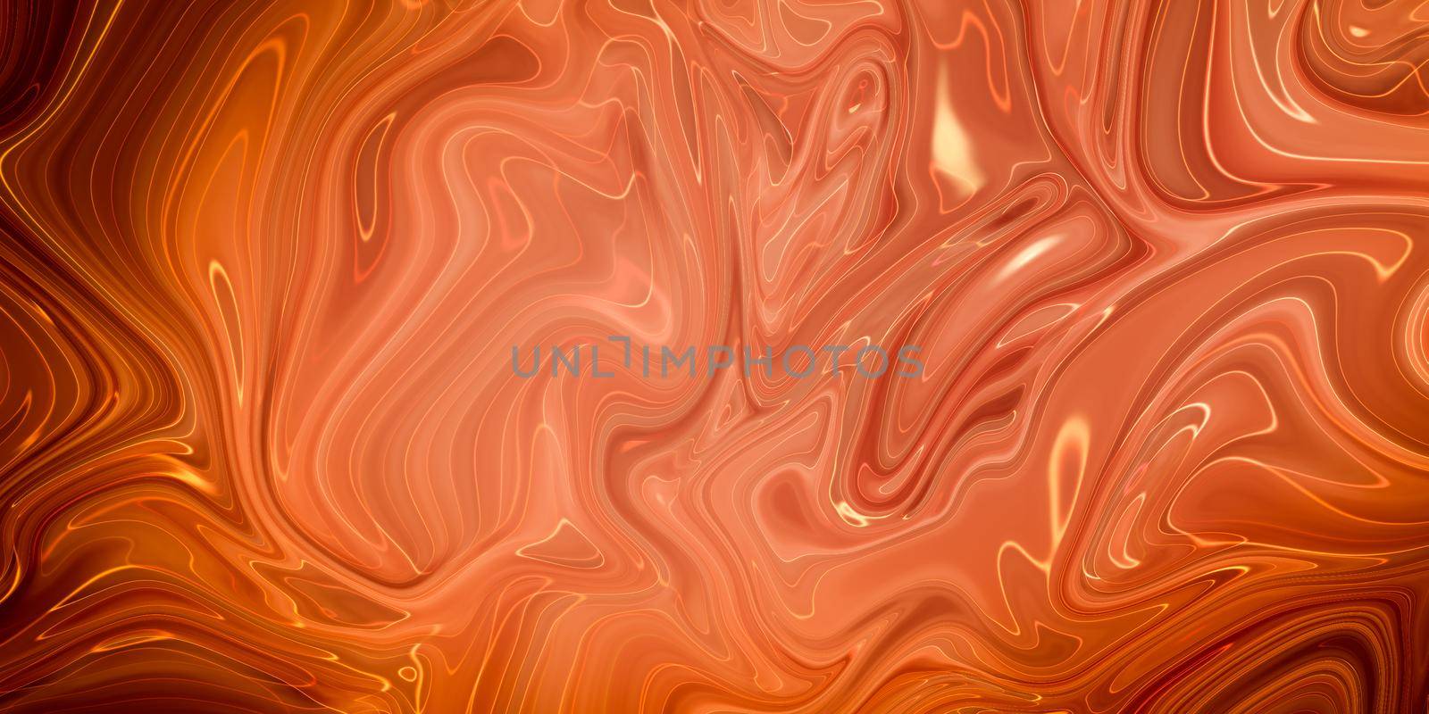 Abstract orange paint background. Acrylic texture with marble pattern.