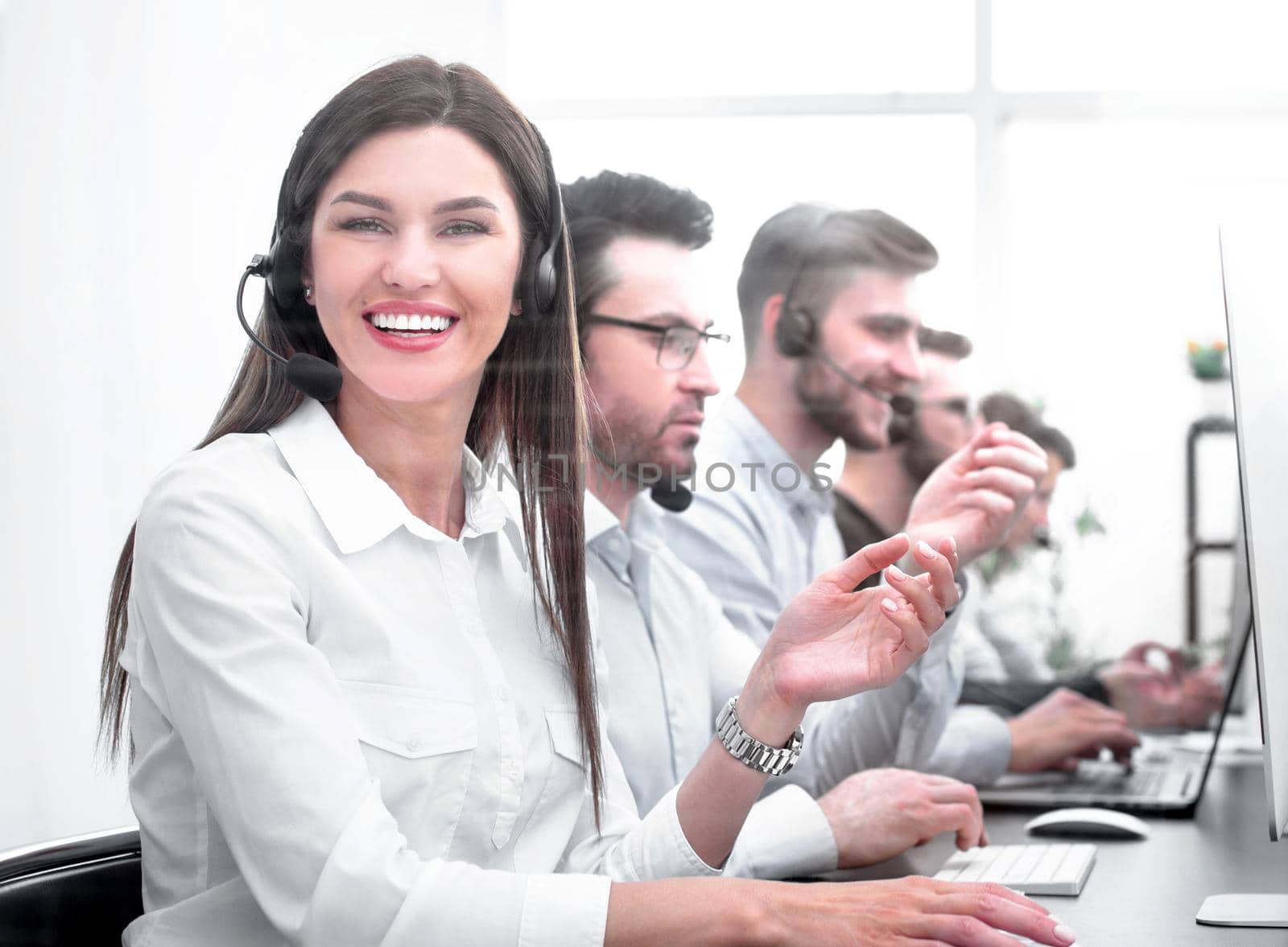 employee business center in the workplace. photo with copy space