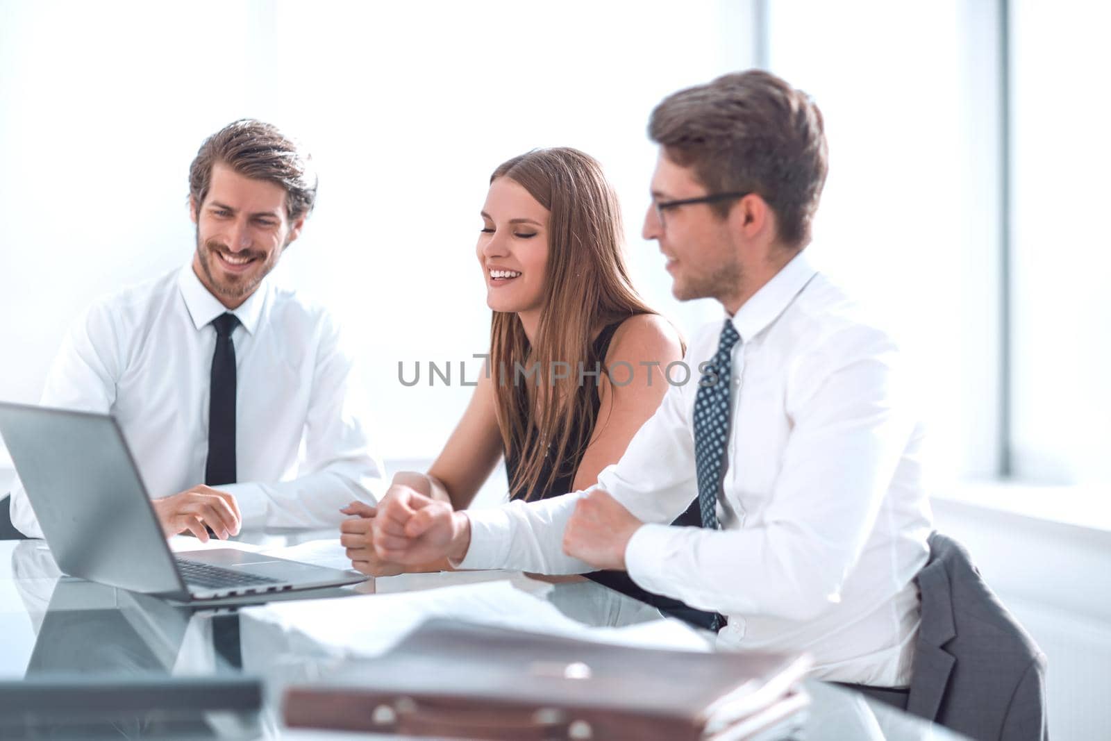 young employees in the workplace in the office. office weekdays