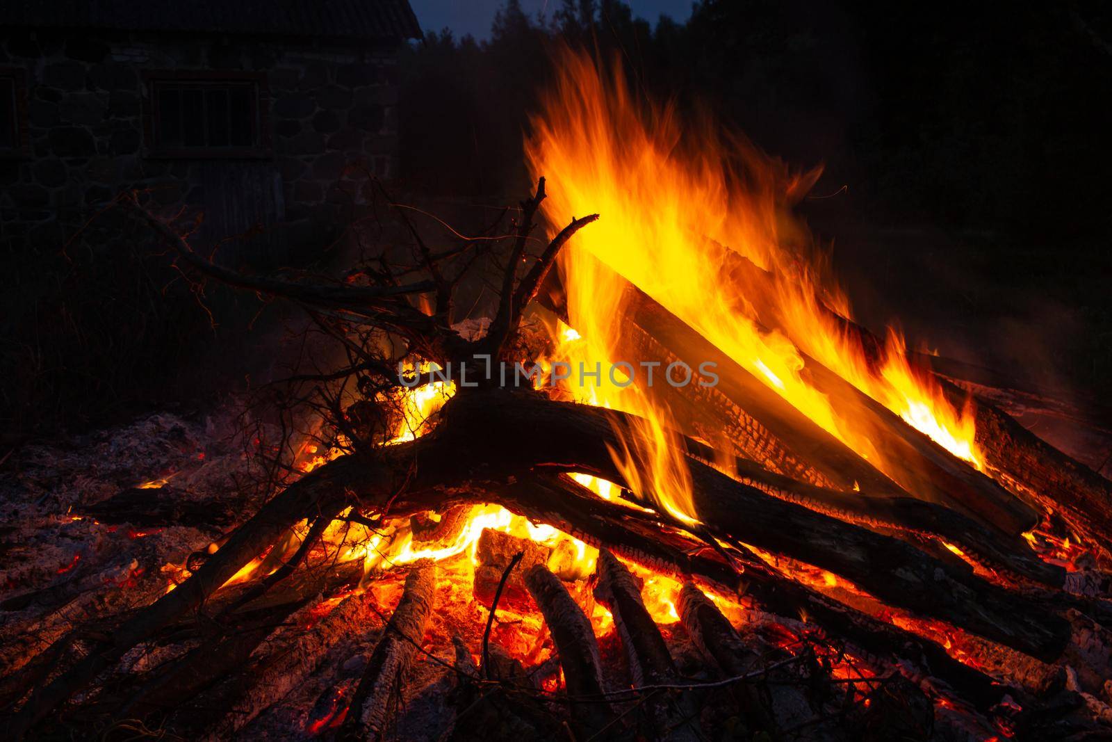 Fire place traditional symbol in Latvia midsummer festival by scudrinja