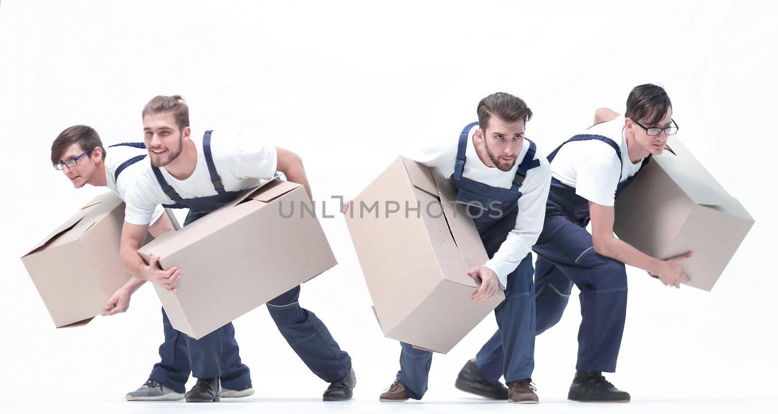 Movers in a hurry to do their job. by asdf