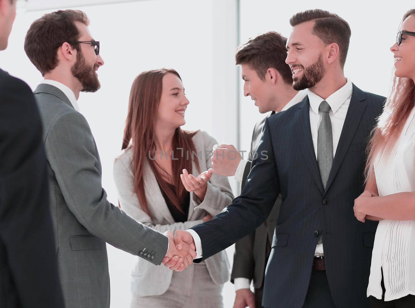 business meeting business partners in the office.business handshake