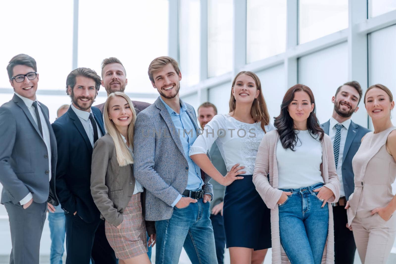 close up. a group of successful young business people. the concept of teamwork