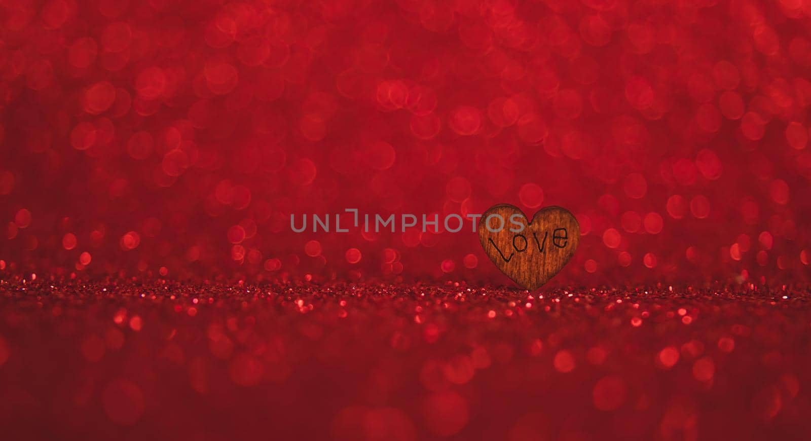 Rose on a shiny background. Selective focus. Valentine.