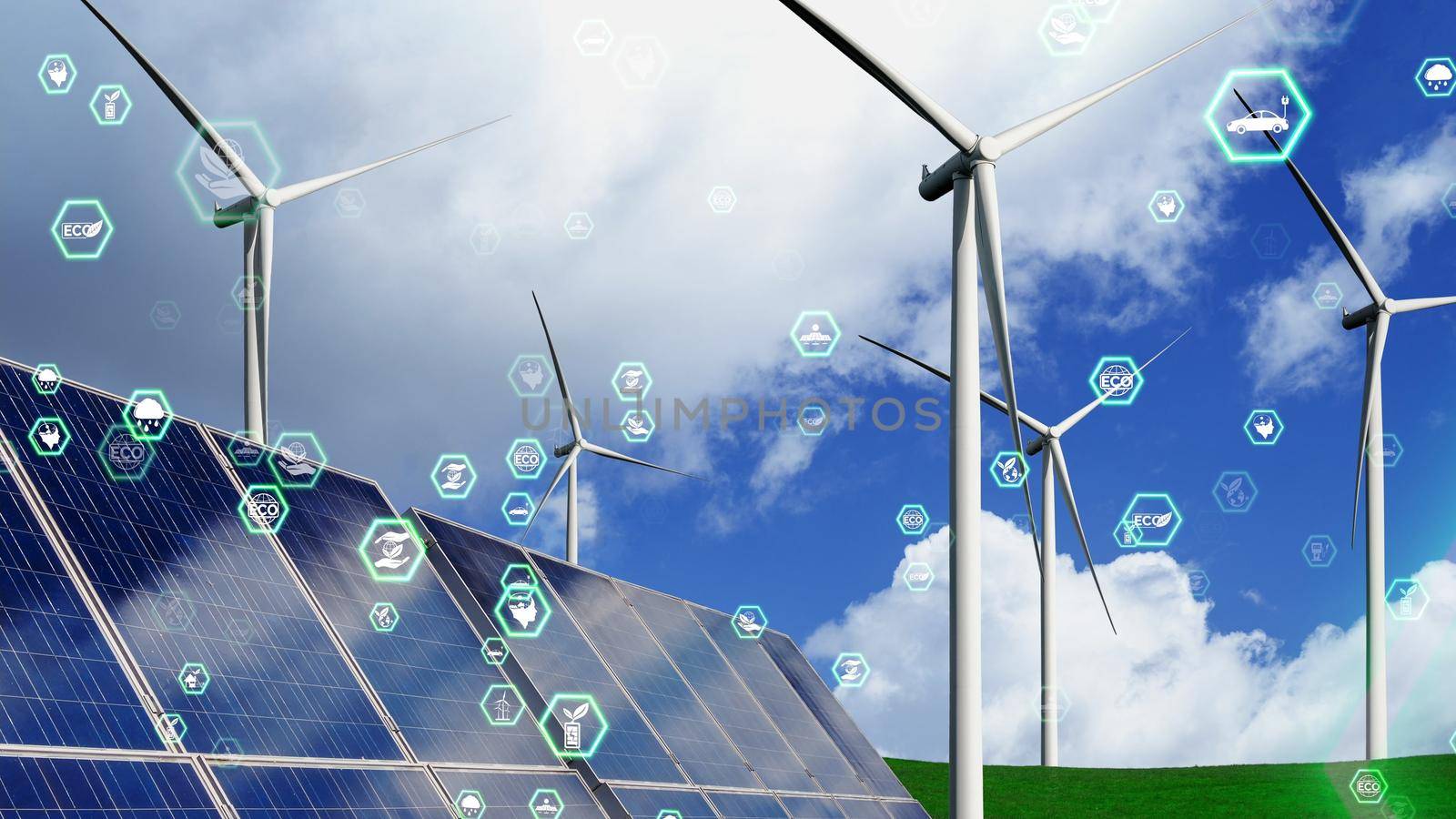 Environmental conservation technology and approaching global sustainable ESG by clean energy and power from renewable natural resources
