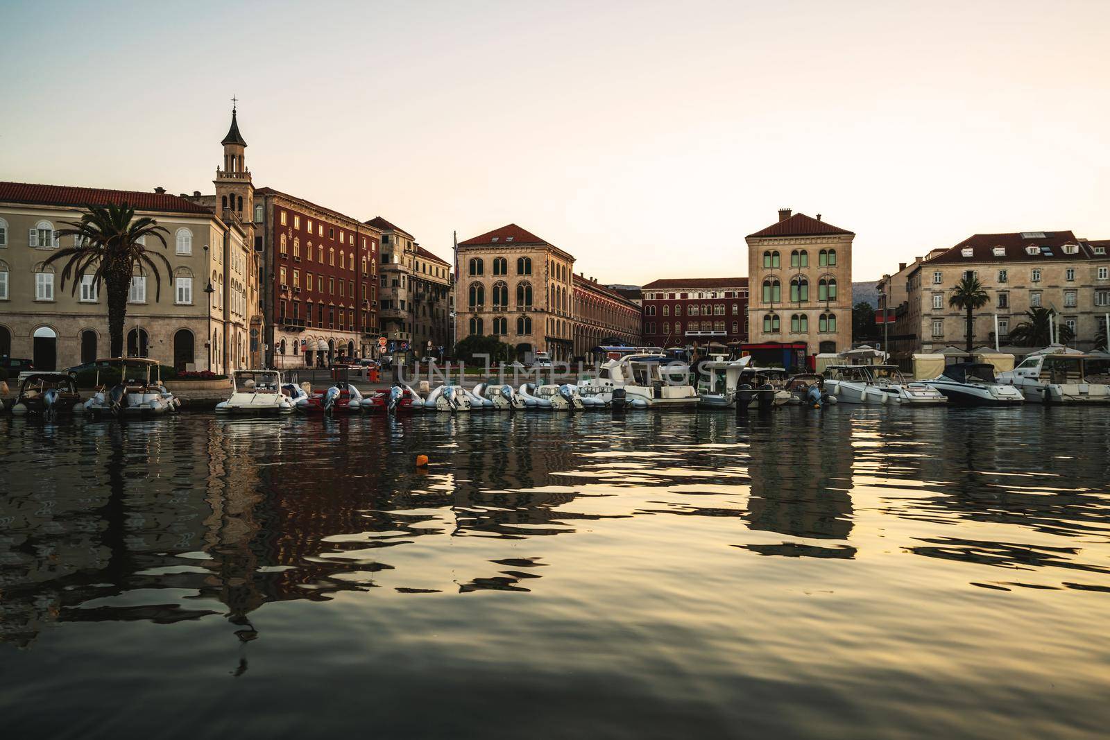 Old town of Split in Dalmatia, Croatia. Split is the famous city and top tourism destination of Croatia and Europe.