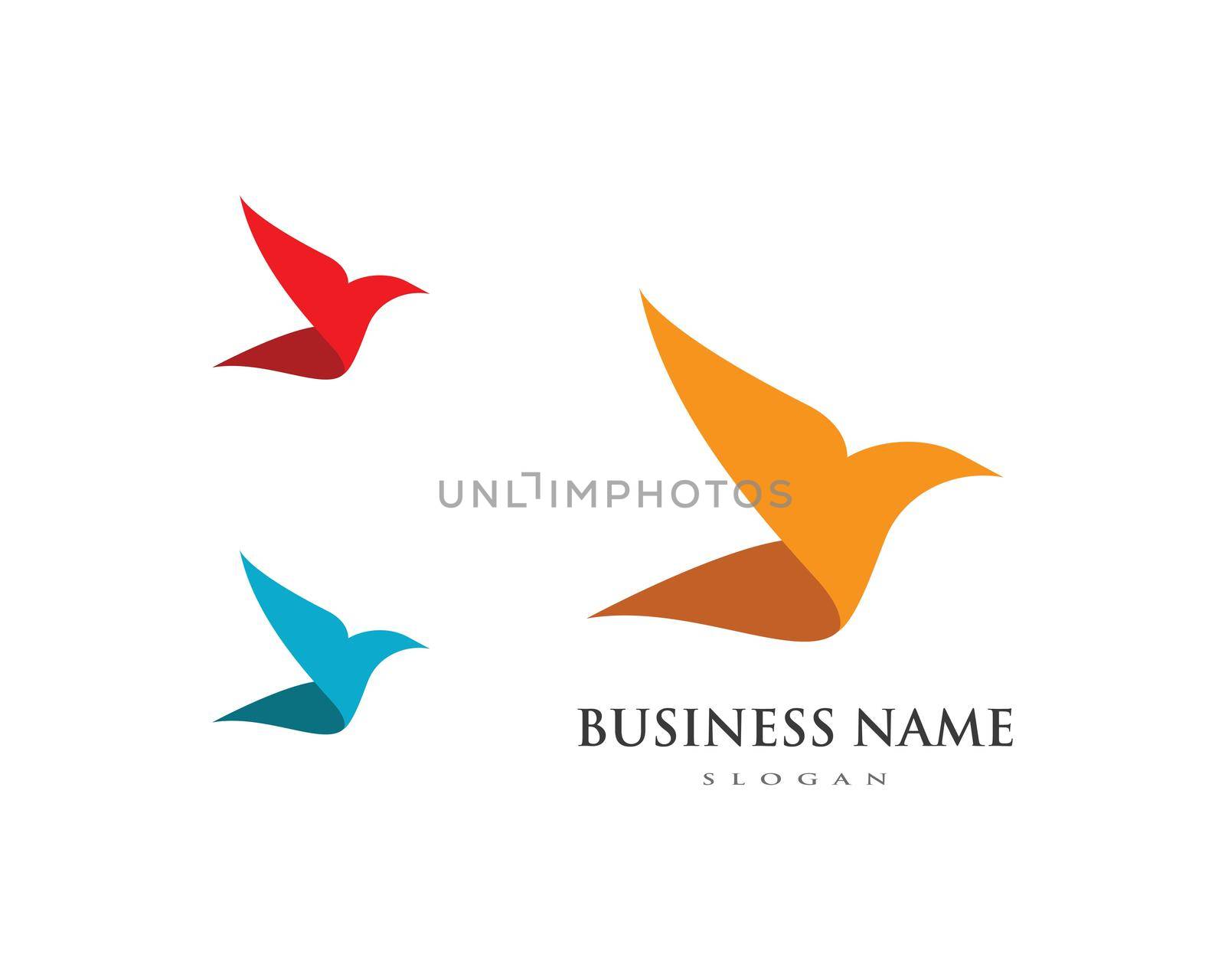 Bird wing Dove Logo Template vector illustration