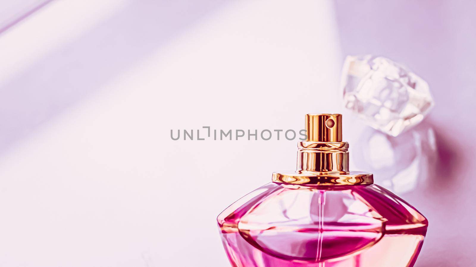 Womens perfume, pink cologne bottle as vintage fragrance, eau de parfum as holiday gift, luxury perfumery brand present.