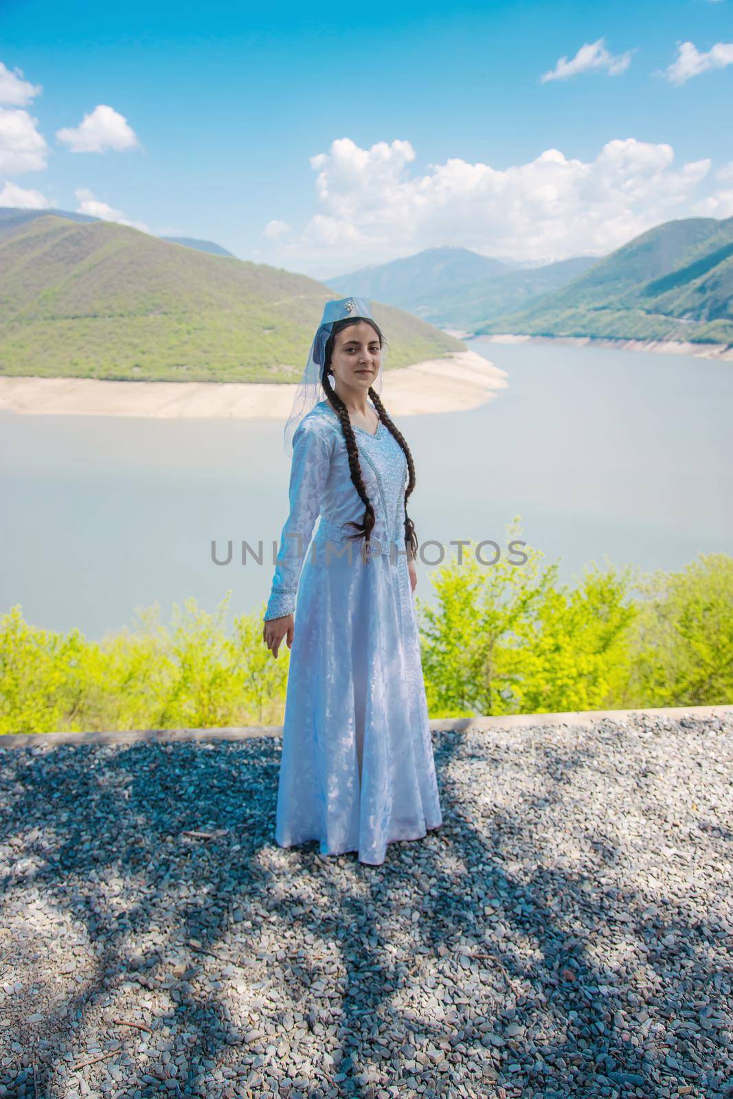 Georgian woman in national dress. Selective focus. People.