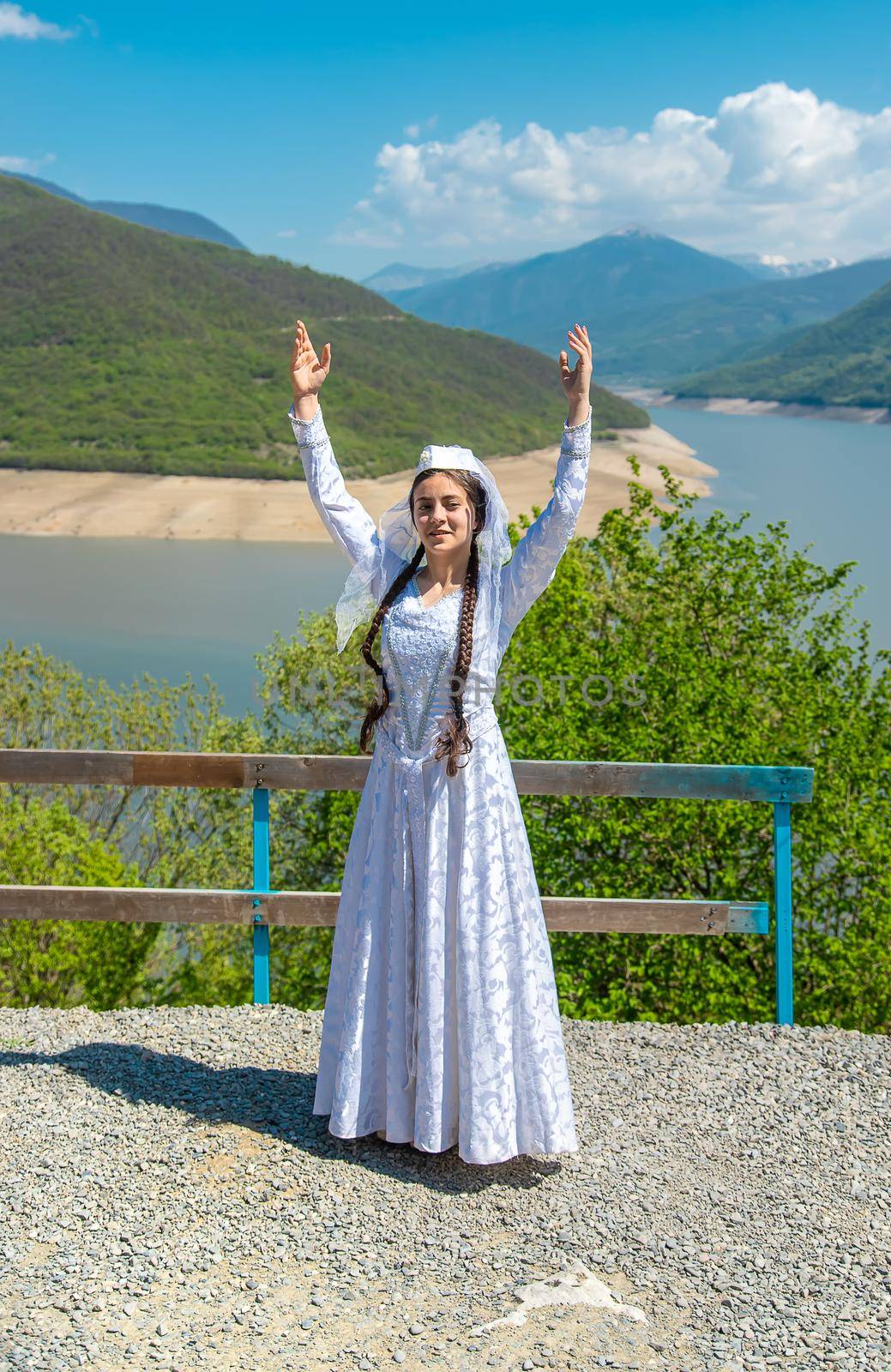 Georgian woman in national dress. Selective focus. People.