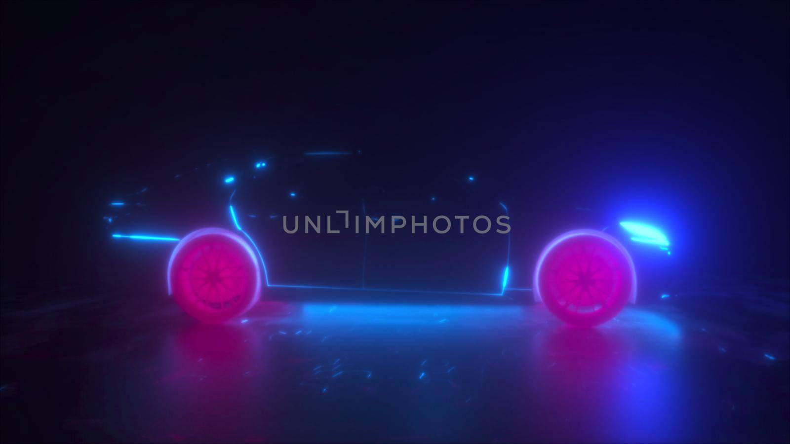 Car with lights by nolimit046