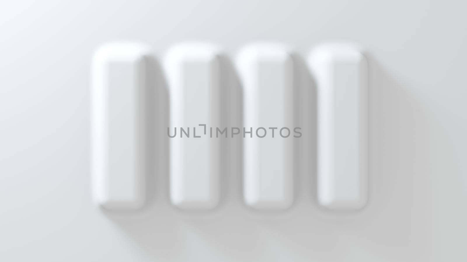 White convex background made of anti-aliased geometry. 3d rendering by N_Design