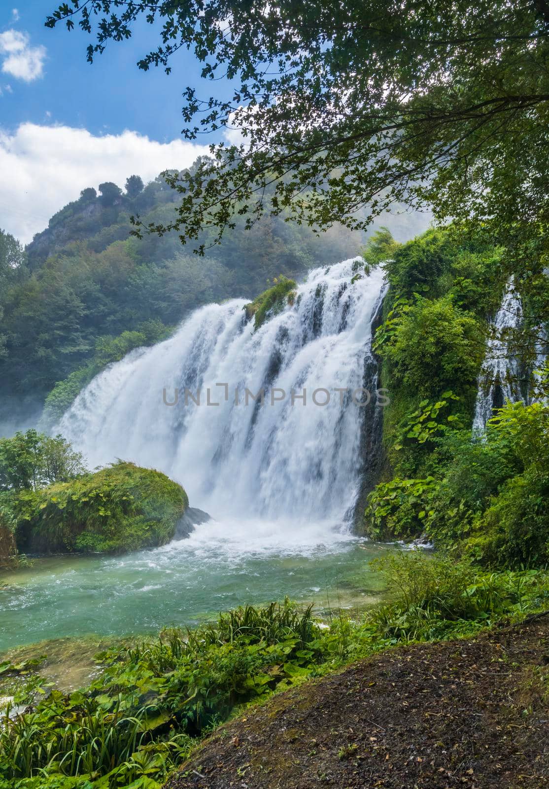 Marmore falls, Cascata delle Marmore, in Umbria region, Italy