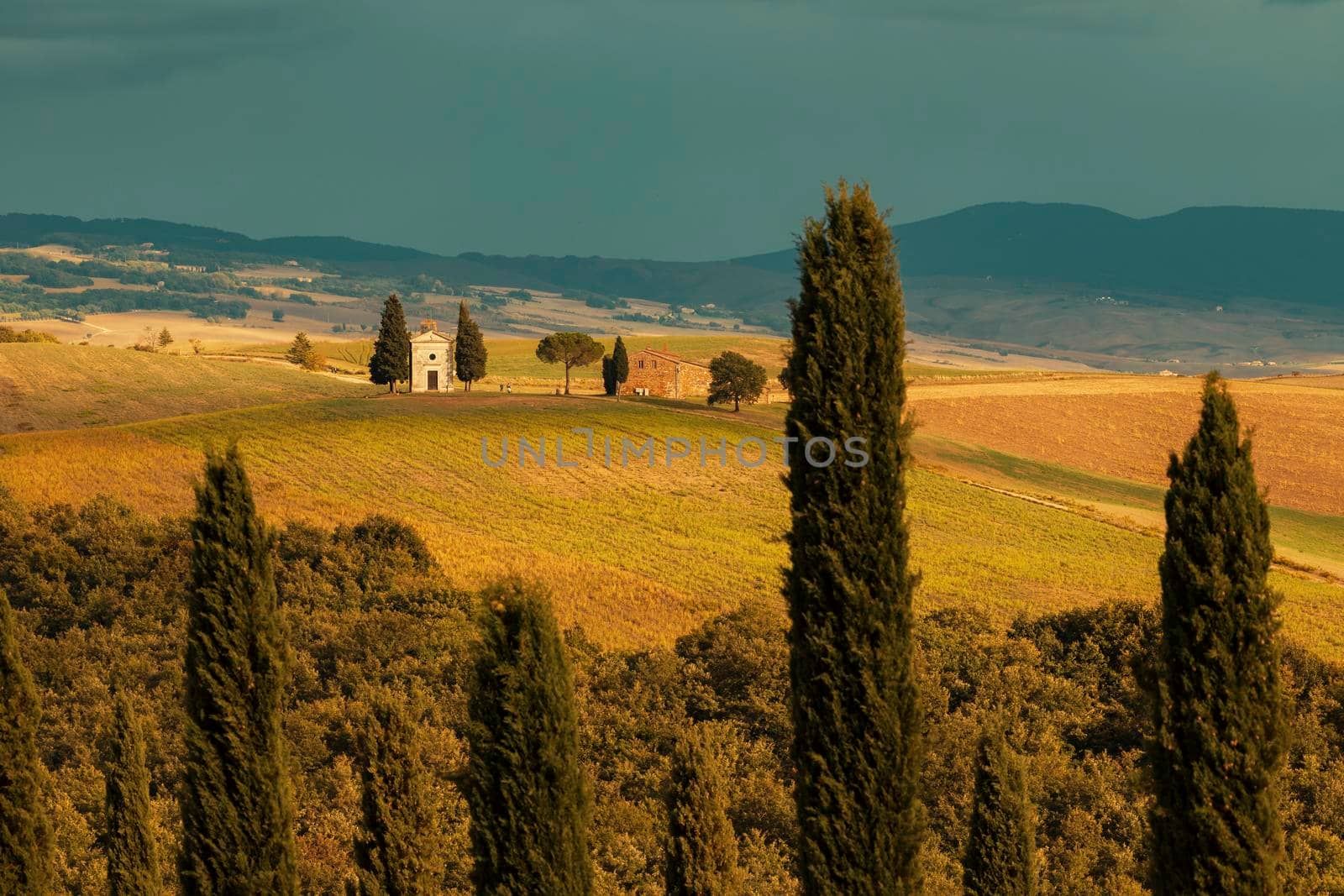 Chapel of the Madonna di Vitaleta, San Quirico d Orcia, Tuscany, Italy by phbcz