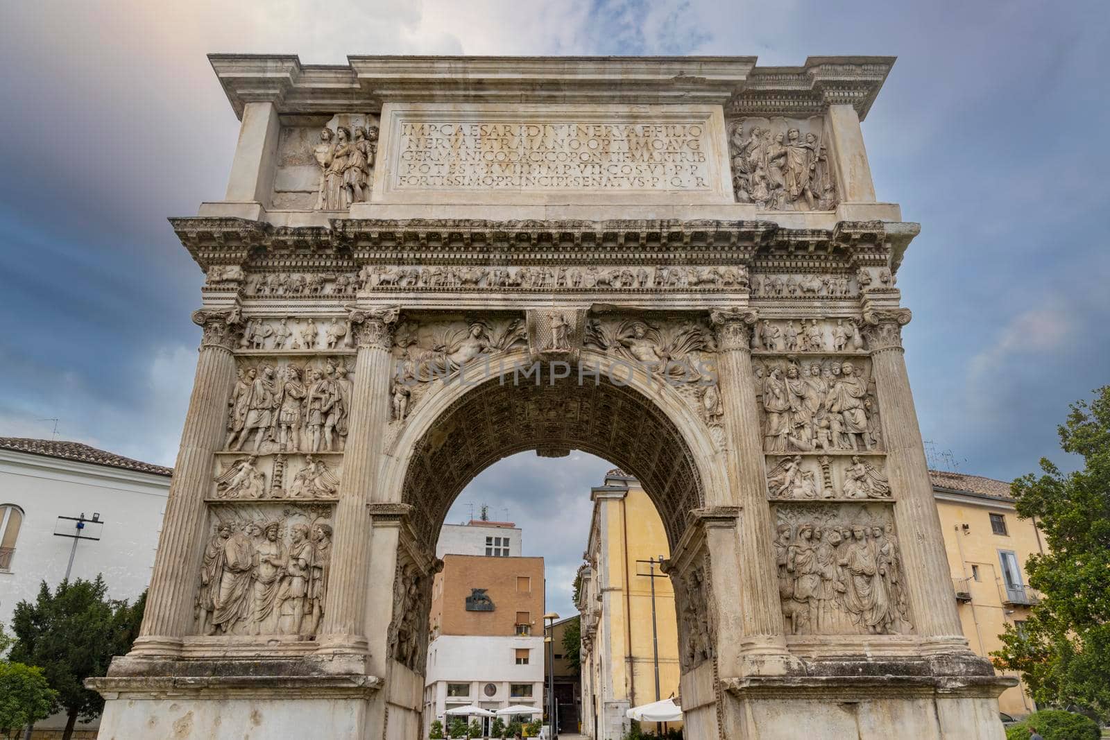 Arch of Trajan, ancient Roman triumphal arch, Benevento, Campania, Italy by phbcz