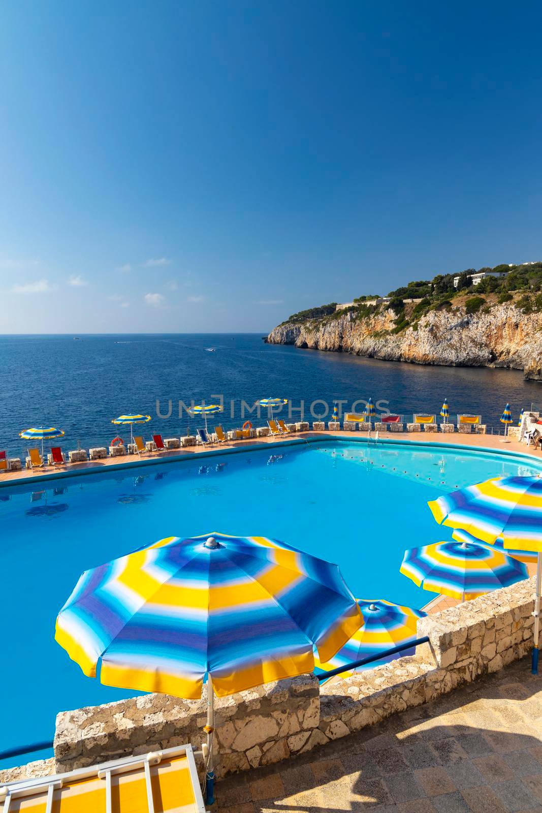 swimming pool near sea in Zinzulusa, Castro, Province Lecce, Italy