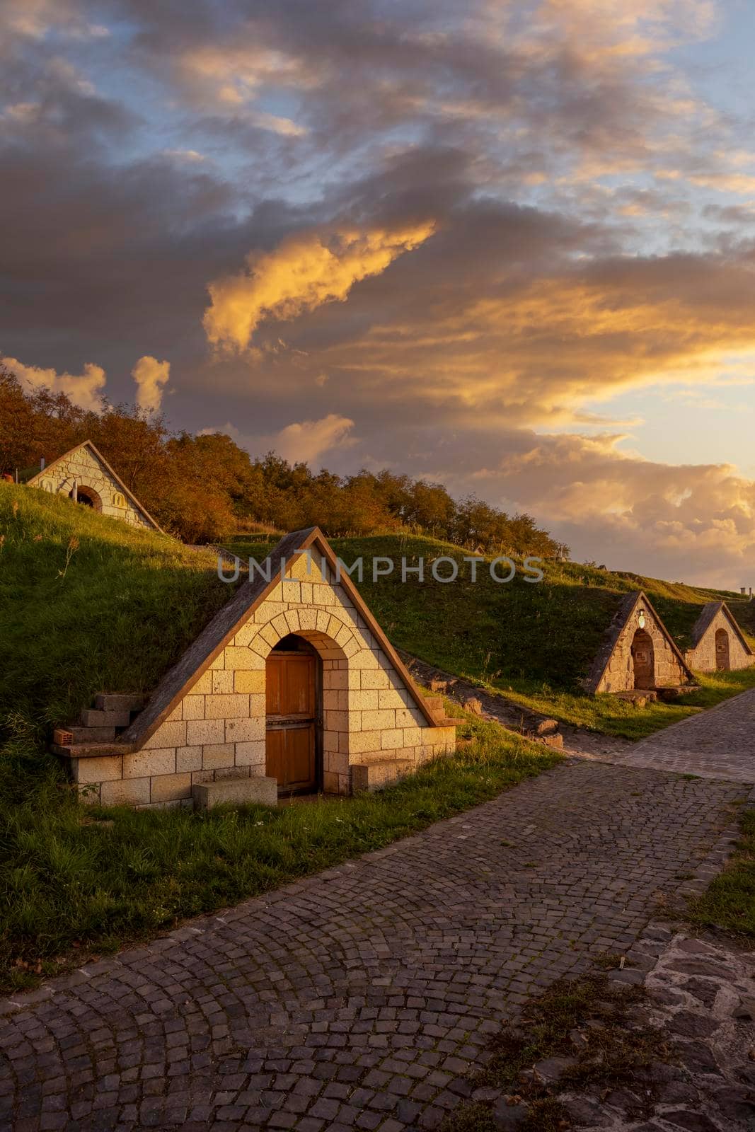 Autumnal Gombos-hegyi pincesor in Hercegkut, UNESCO site, Great Plain, North Hungary by phbcz