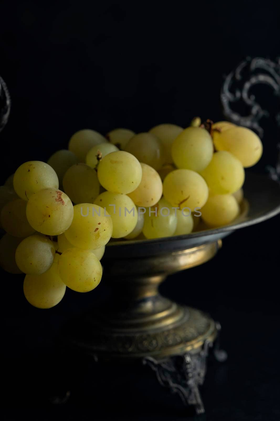 white grape in antique still life