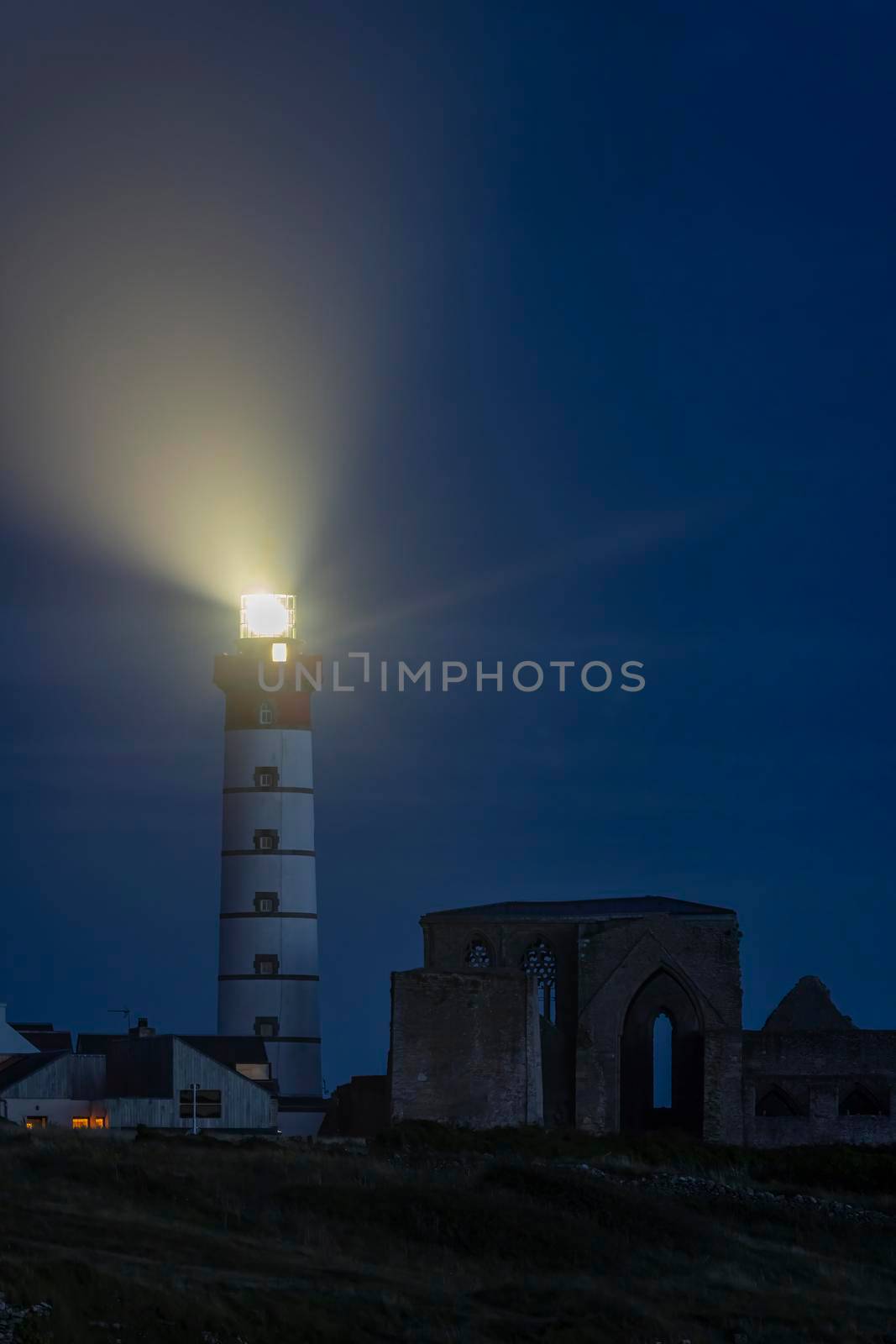 Saint-Mathieu Lighthouse, Pointe Saint-Mathieu in Plougonvelin, Finistere, France by phbcz