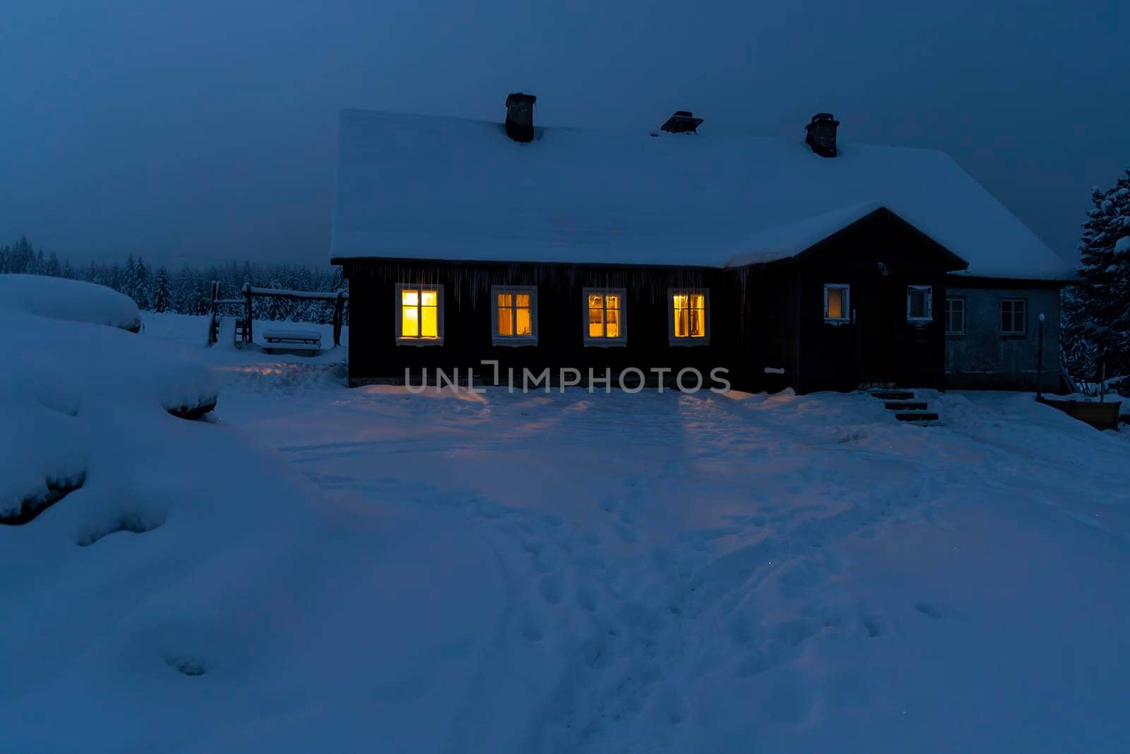 Jizerka settlemen, parts village Korenov, Liberec region, Northern Bohemia, Czech Republic