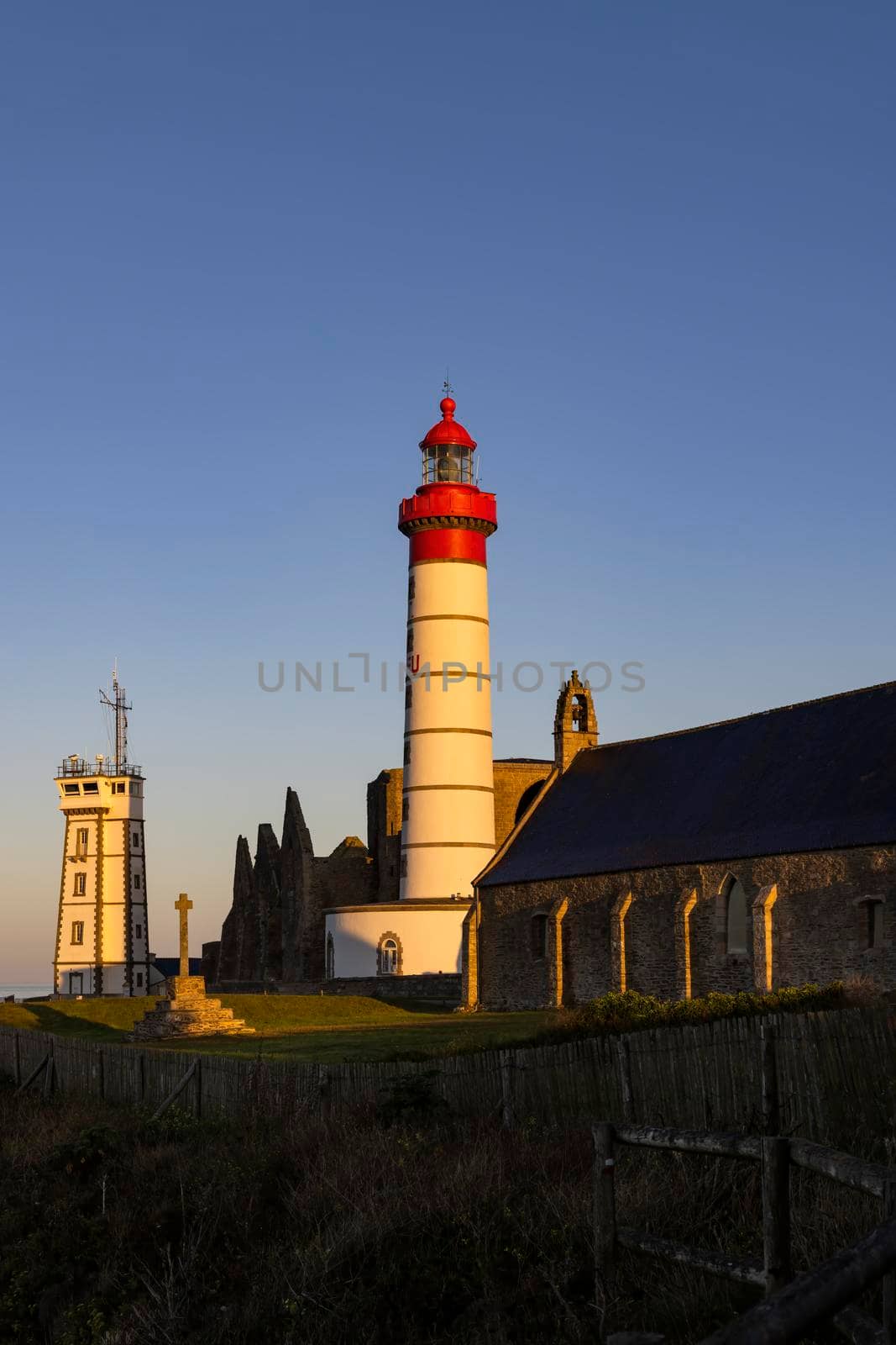 Saint-Mathieu Lighthouse, Pointe Saint-Mathieu in Plougonvelin, Finistere, France by phbcz