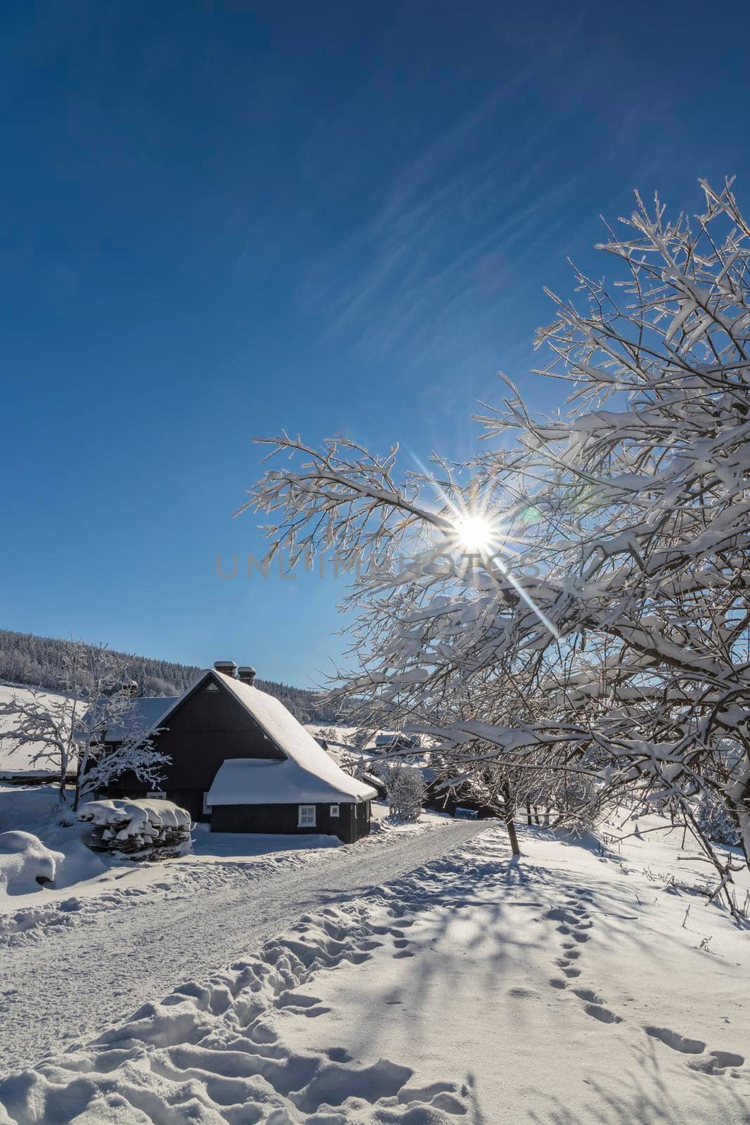 Winter landscape around Horni Mala Upa, Giant Mountains (Krkonose), Northern Bohemia, Czech Republic by phbcz