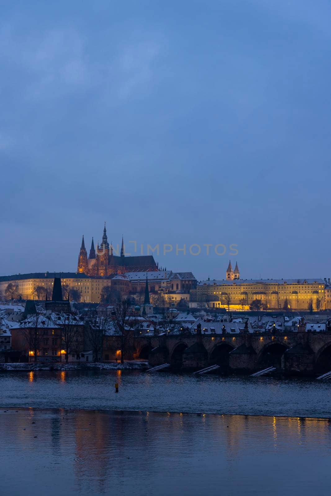 Hradcany in winter time, Prague, Czech Republic