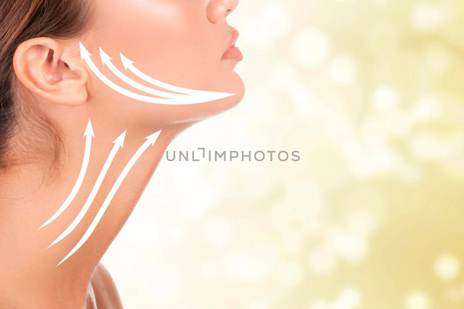 Portrait of woman with perfect skin and makeup, antiaging concept. by Nobilior