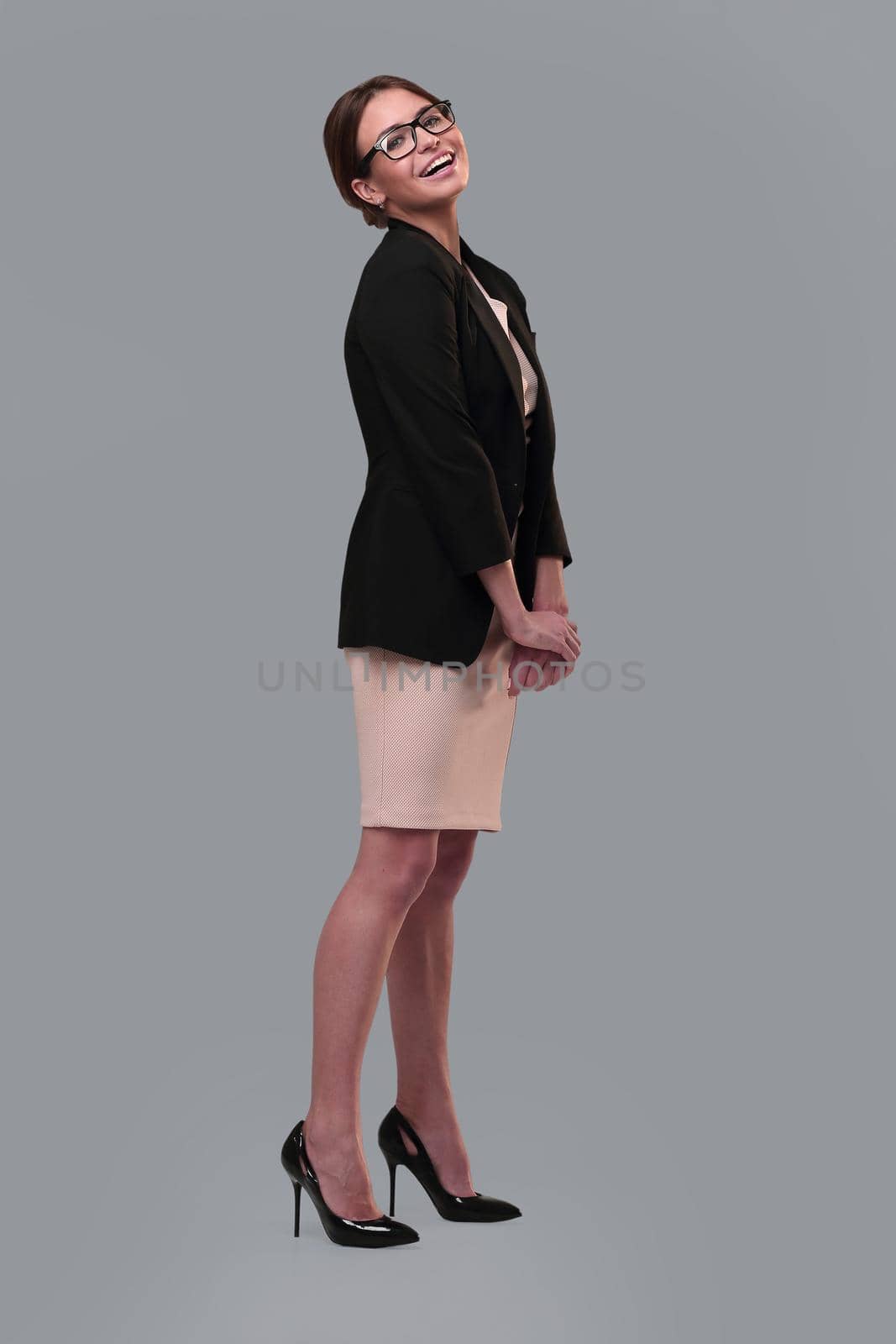 full length . portrait of a successful young business woman by asdf