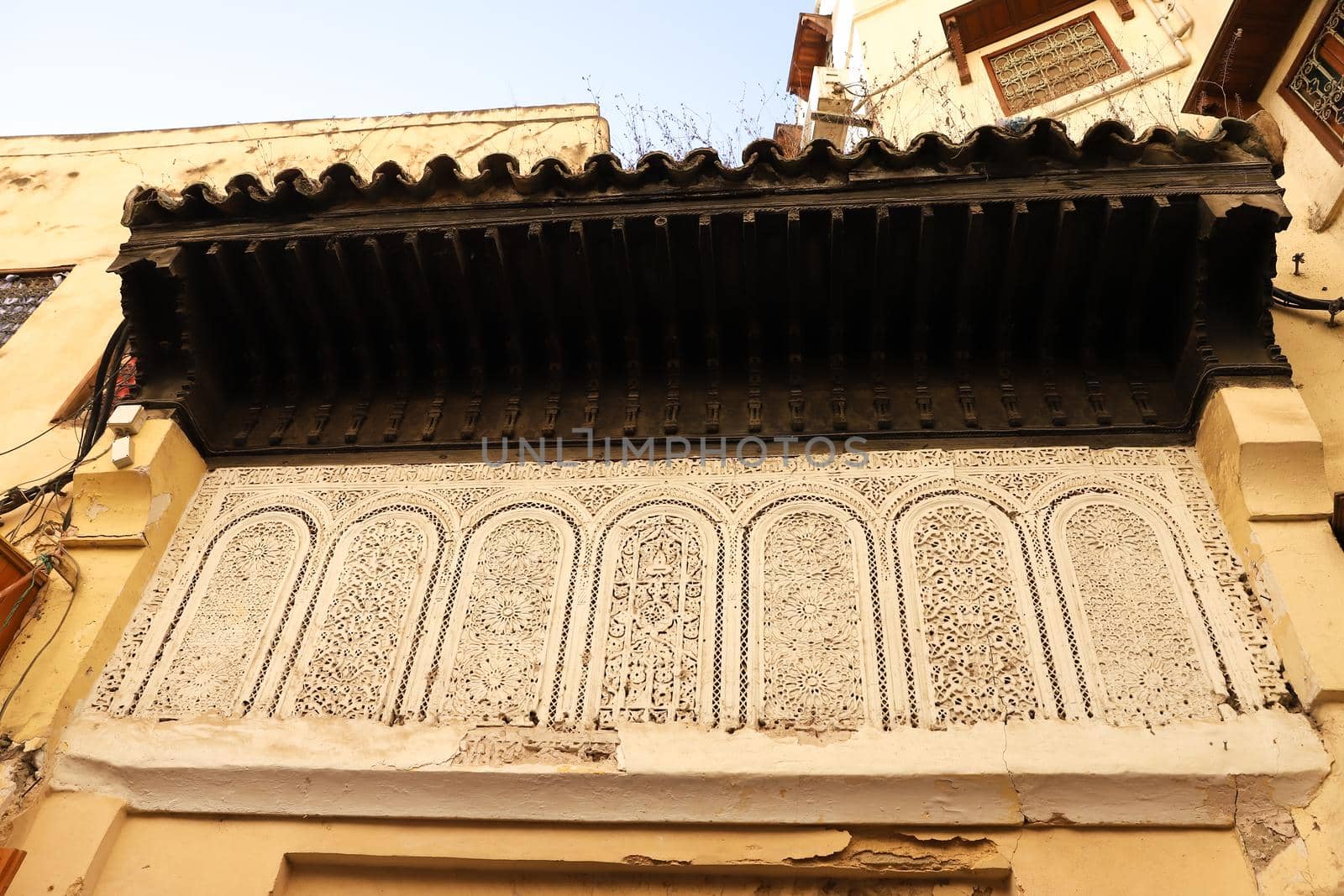 Detail of a Building in Fez City, Morocco