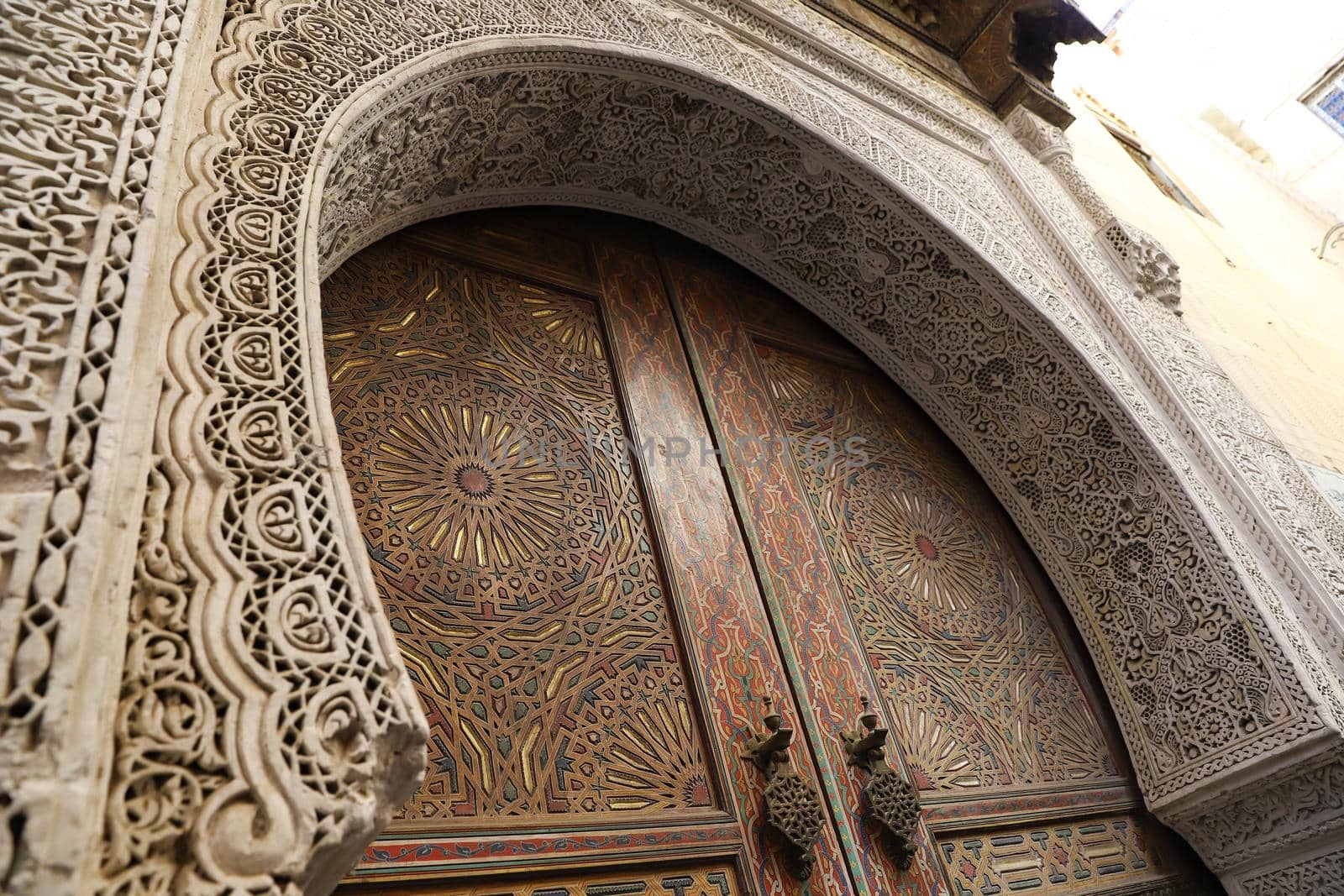 Door of a Building in Fez City, Morocco