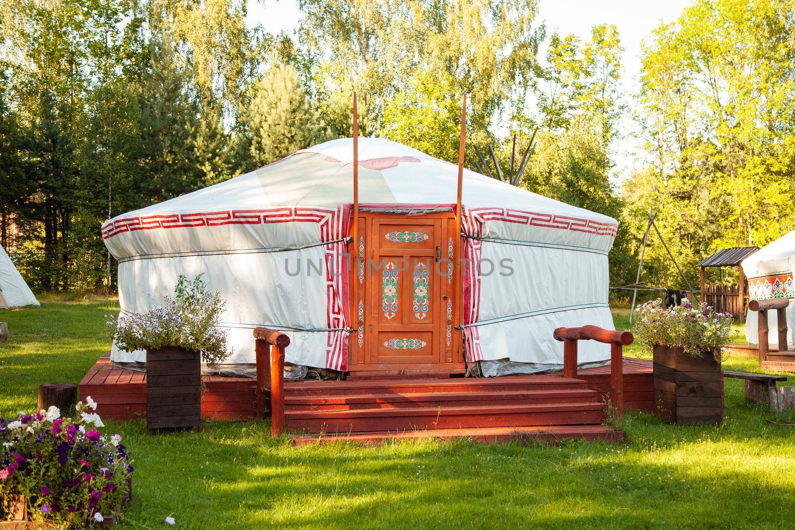 Dwelling tipi, The wigwam in the forest.