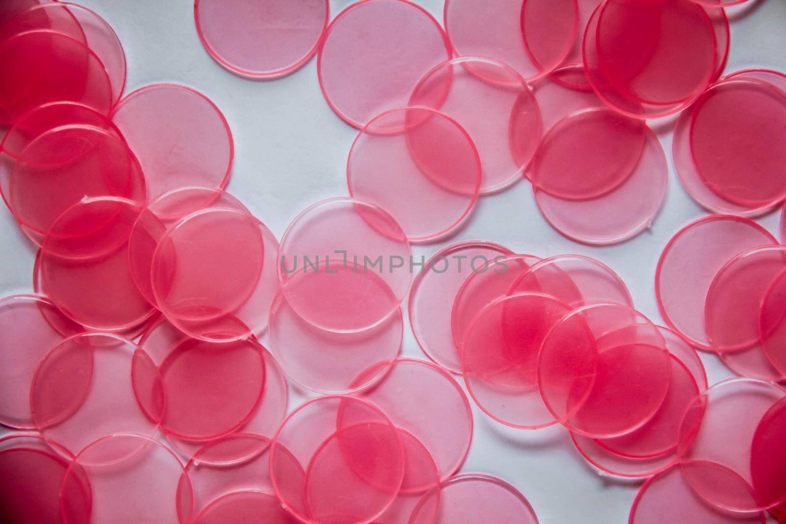 Confetti on white background. Festive background for your design. Valentines day circles.