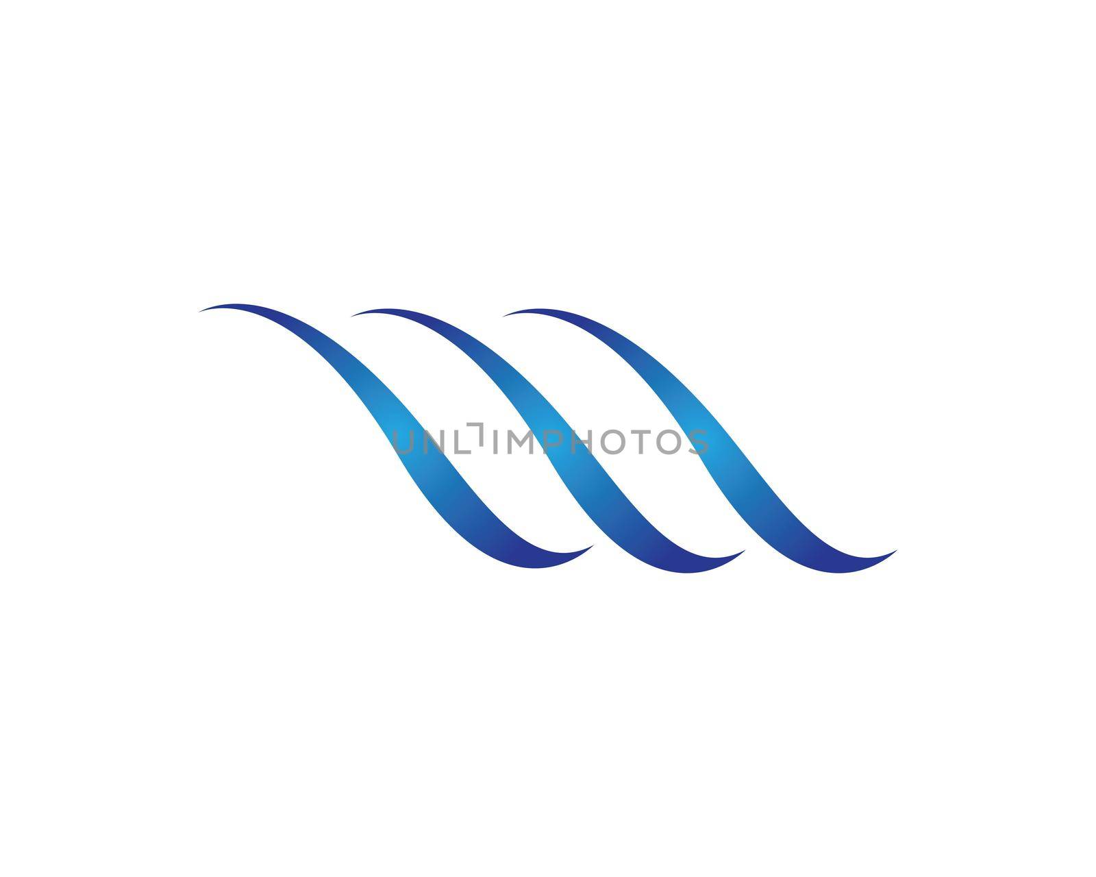 Water Wave symbol and icon Logo Template vector