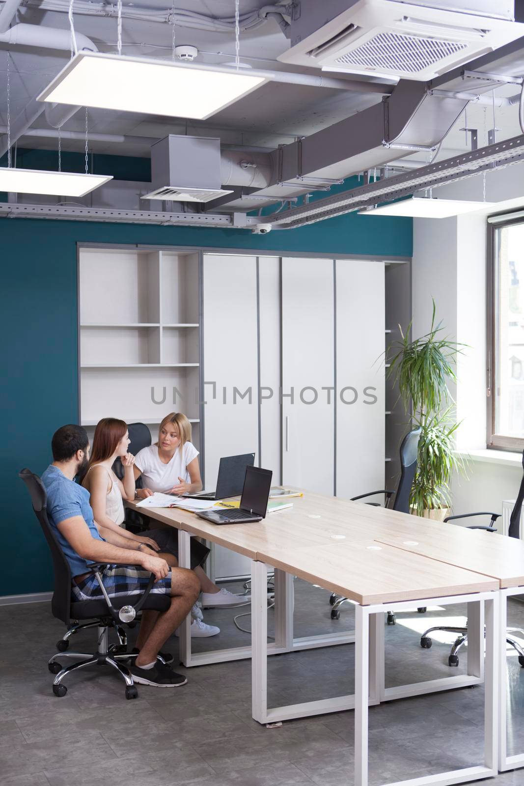 Business people working at smart office by MAD_Production