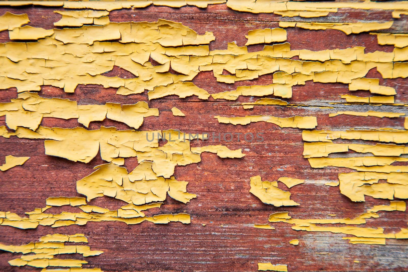 Old yellow wood floor Old wood flooring with natural motifs or old wood flooring. Grunge surface with smooth wooden flooring. Top view of vintage wood