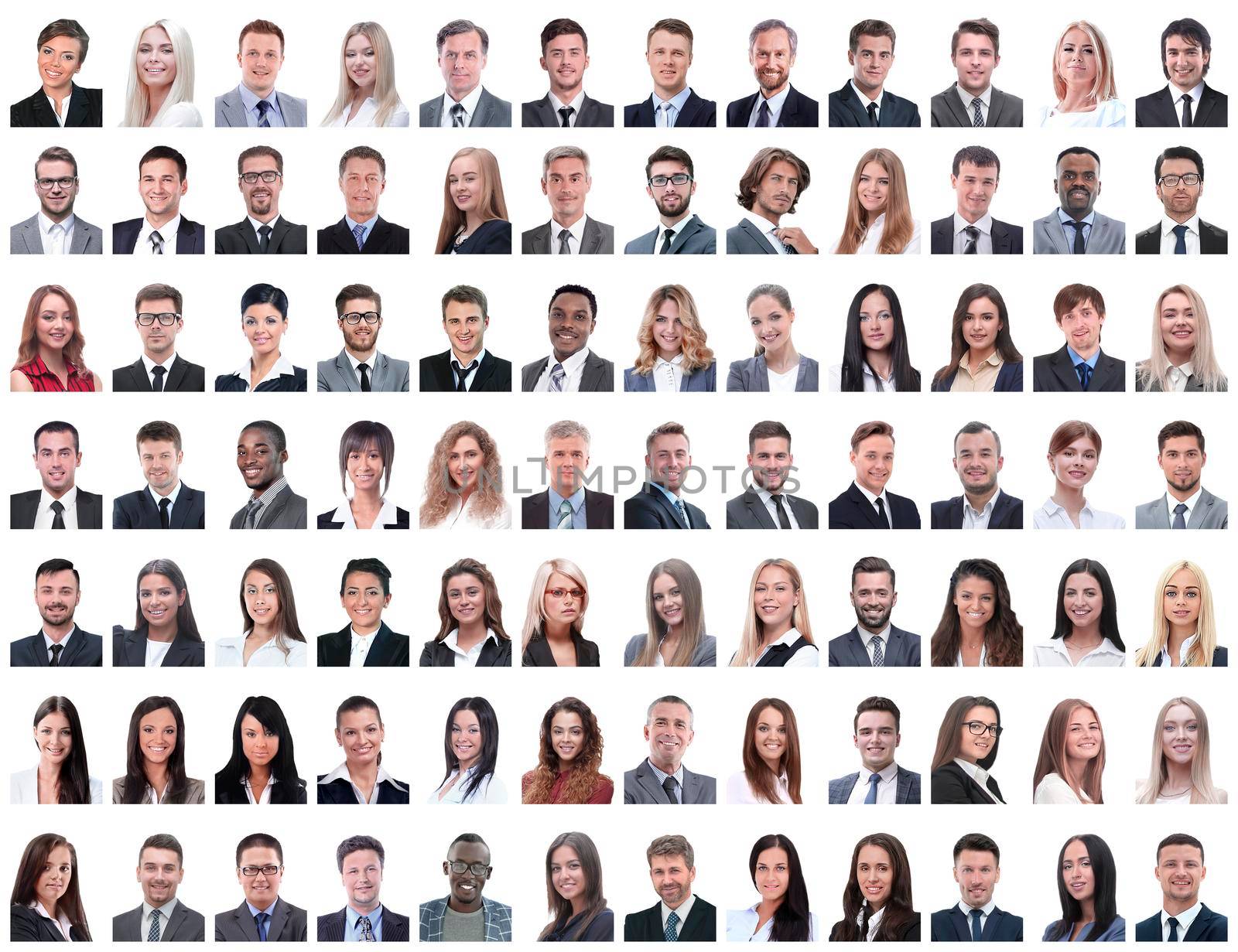 portraits of successful employees isolated on a white by asdf