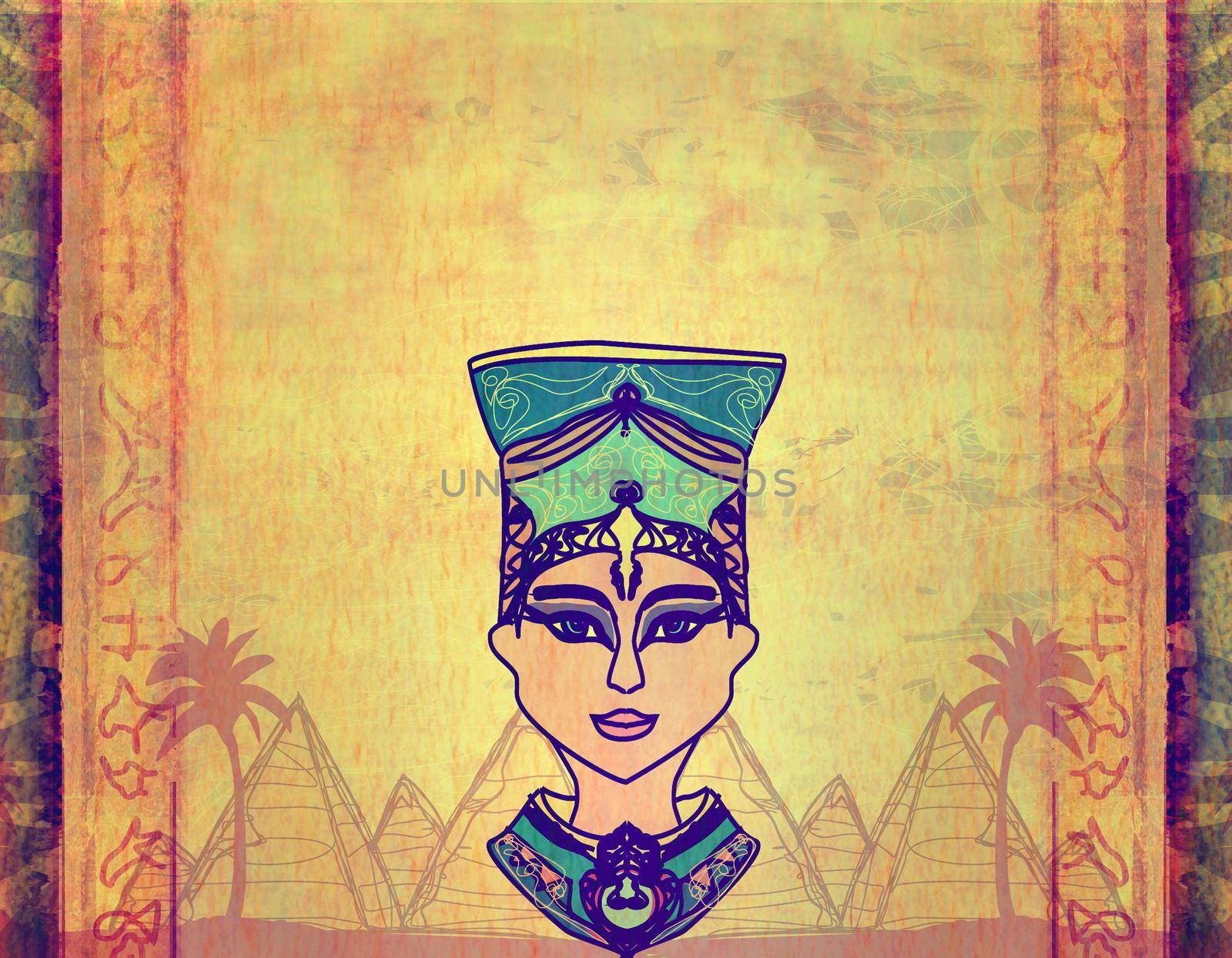 Egyptian queen Cleopatra , frame by JackyBrown